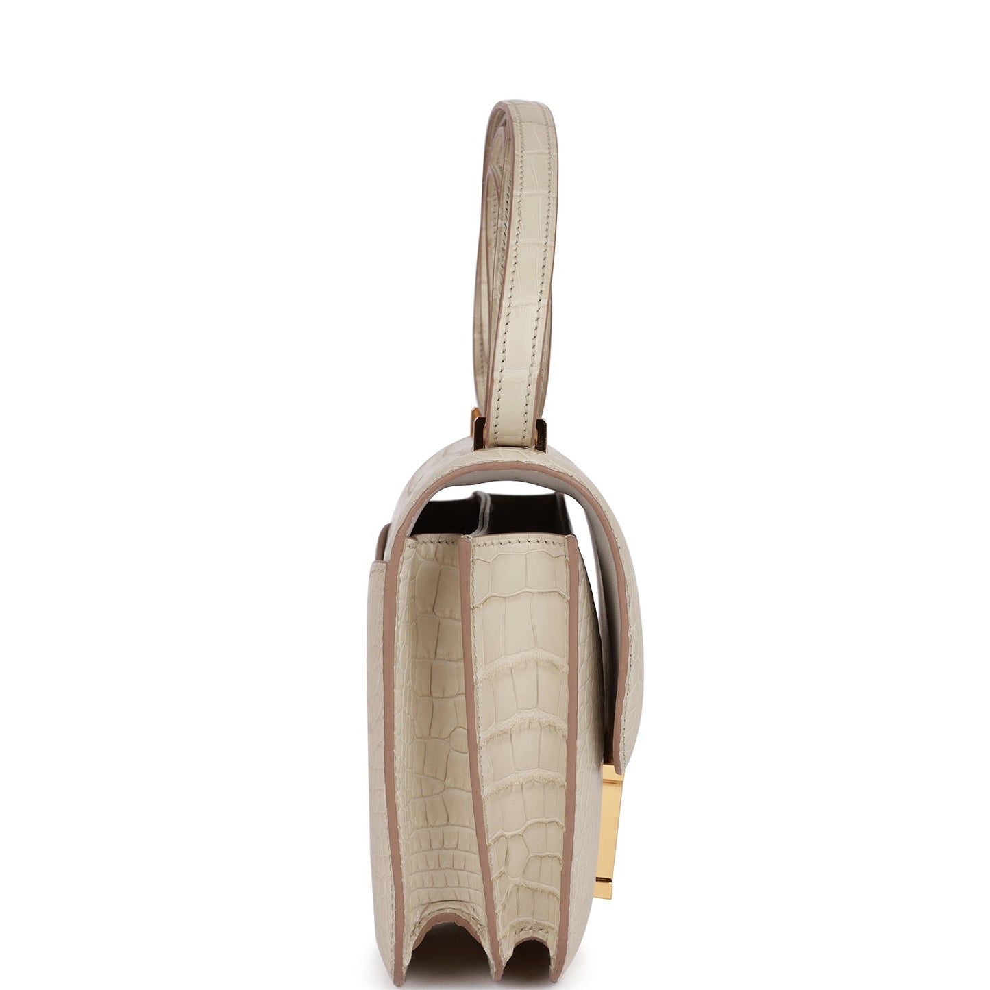 Hermes Constance Beton Matte Alligator Hardware Handbag Gold Travel Bag