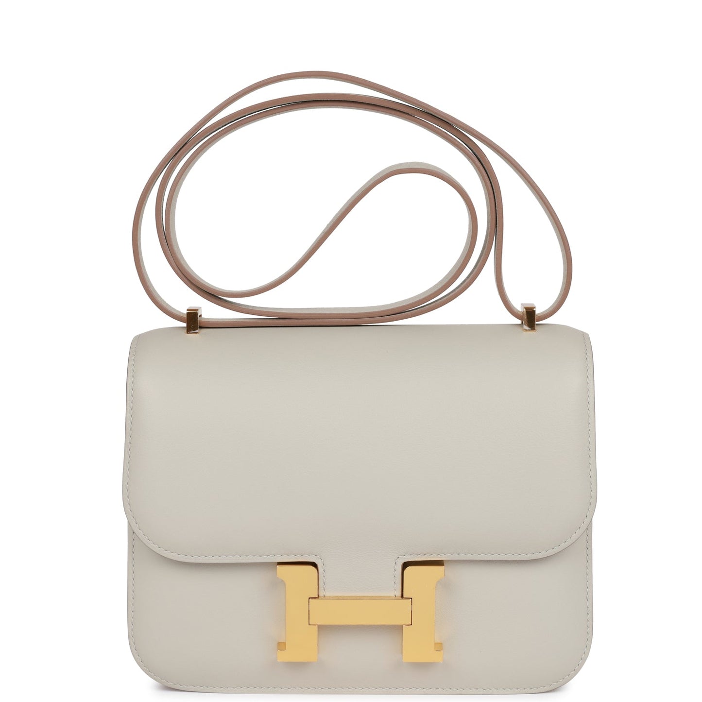 Hermes Constance Gris Perle Swift Hardware Handbag Gold Travel Bag