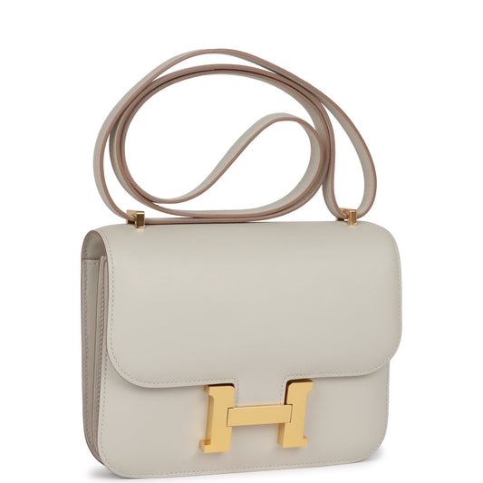 Hermes Constance Gris Perle Swift Hardware Handbag Gold Travel Bag