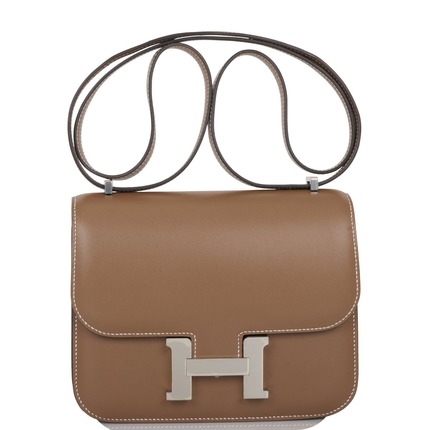 Hermes Constance Etoupe Tadelakt Palladium Hardware Handbag Travel Bag