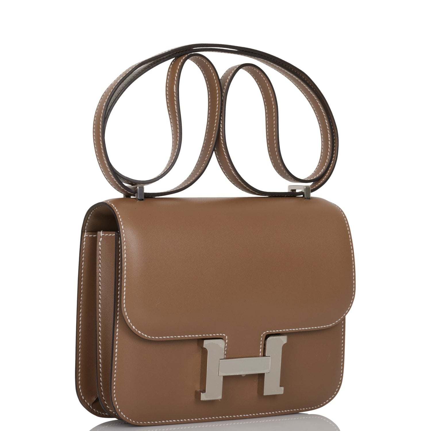 Hermes Constance Etoupe Tadelakt Palladium Hardware Handbag Travel Bag