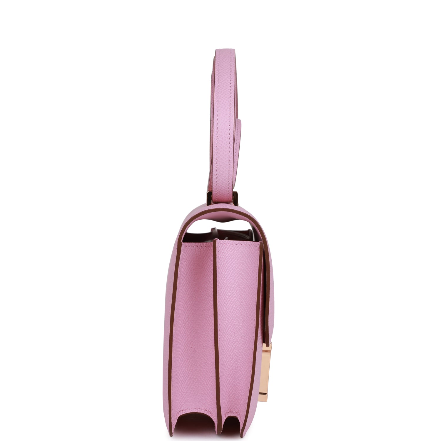 Hermes Constance Mauve Sylvestre Epsom Rose Hardware Crossbody Gold Crossbody Bag