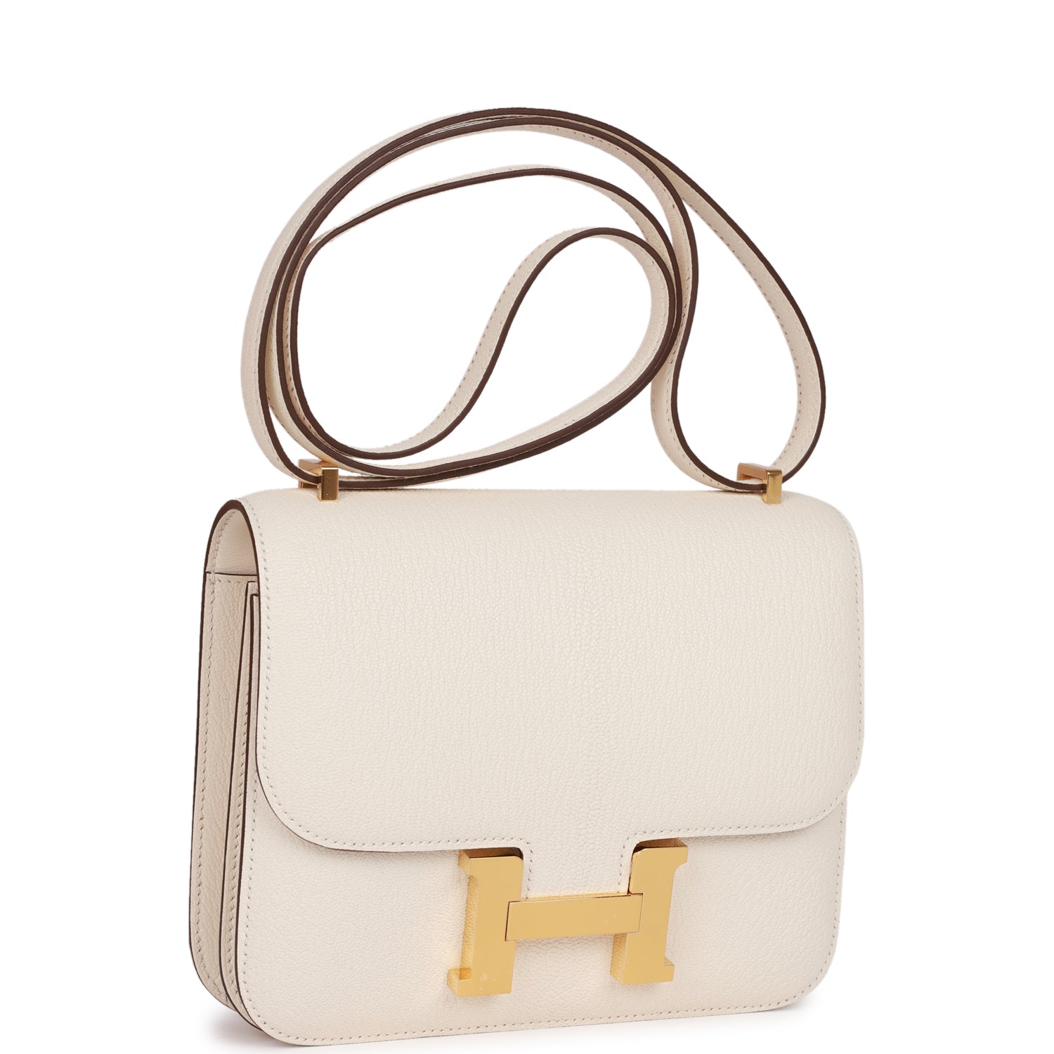 Hermes Constance Nata Chevre Mysore Hardware Handbag Gold Travel Bag