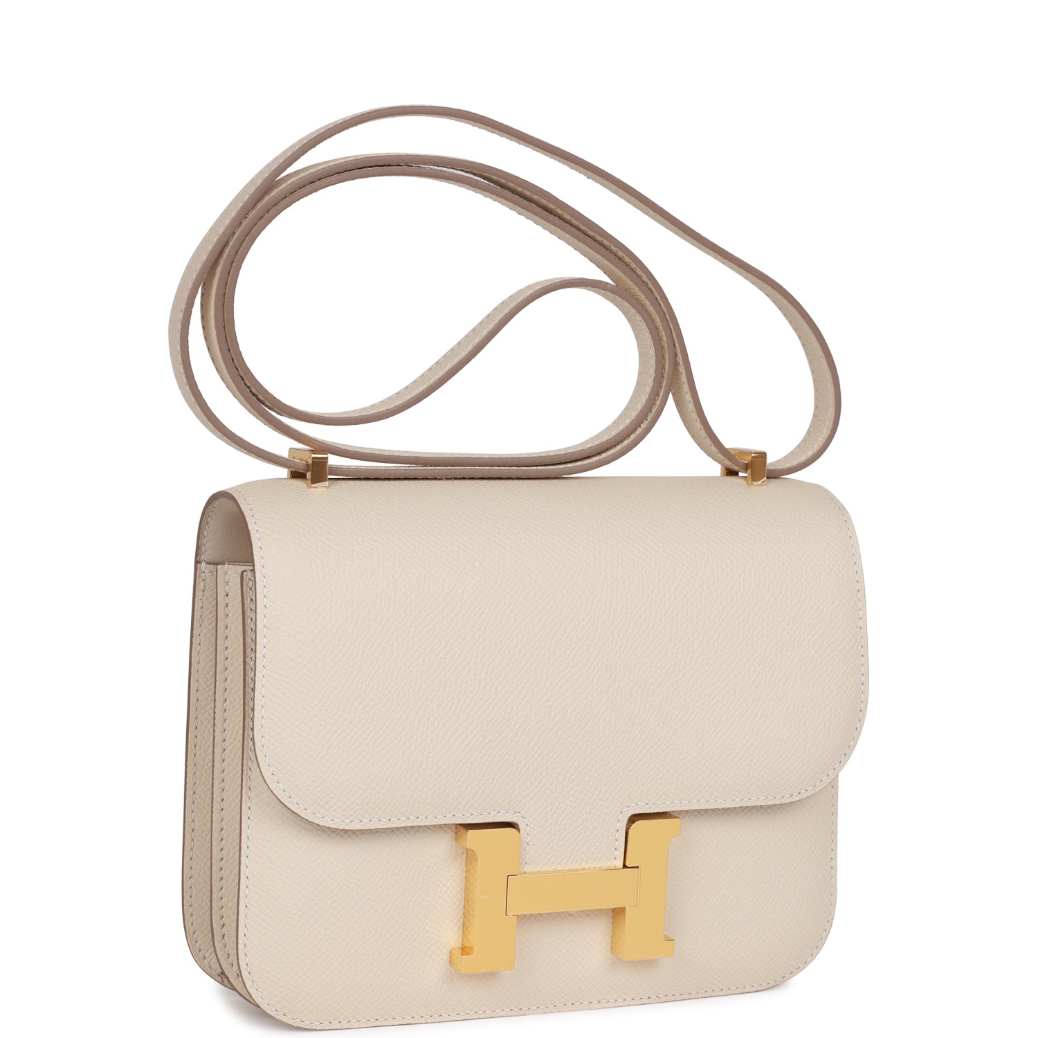 Hermes Constance Craie Epsom Hardware Handbag Gold Travel Bag