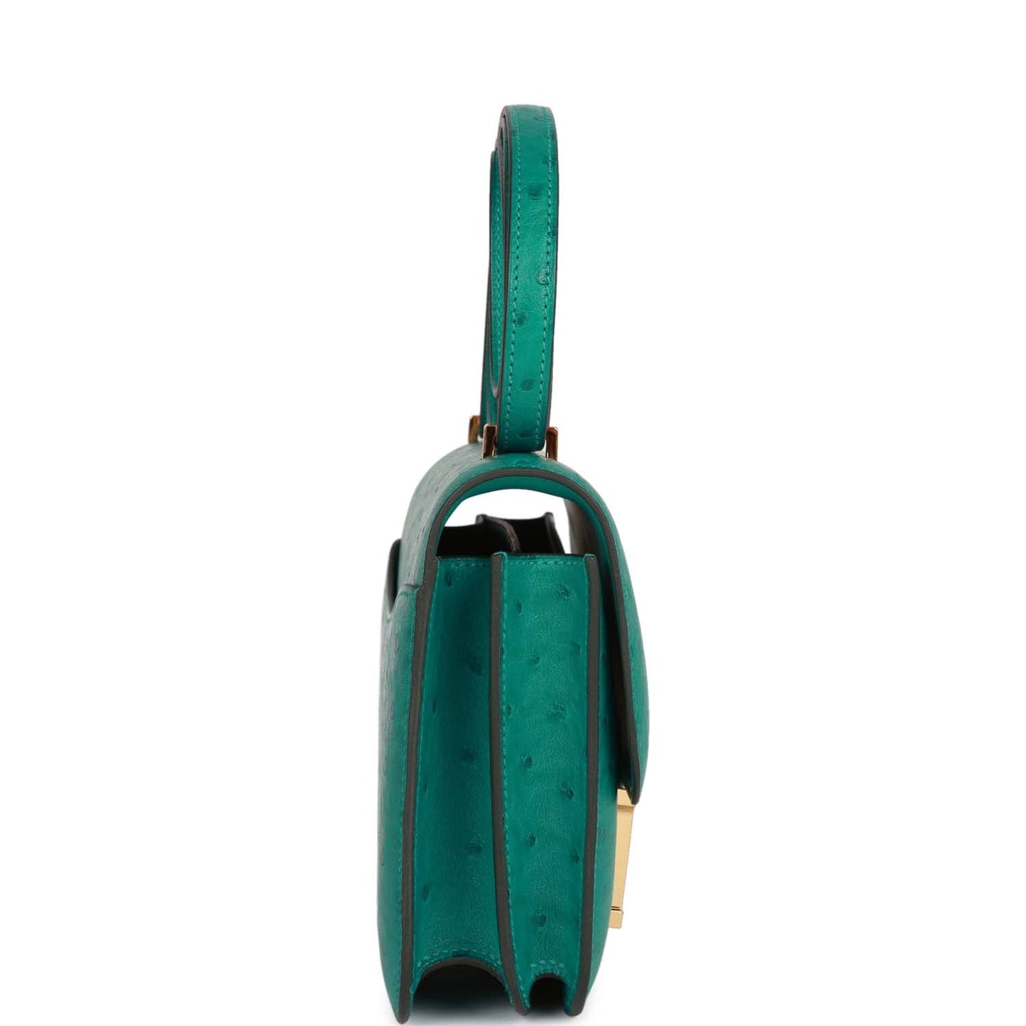 Hermes Constance Vert Verone Ostrich Hardware Handbag Gold Travel Bag