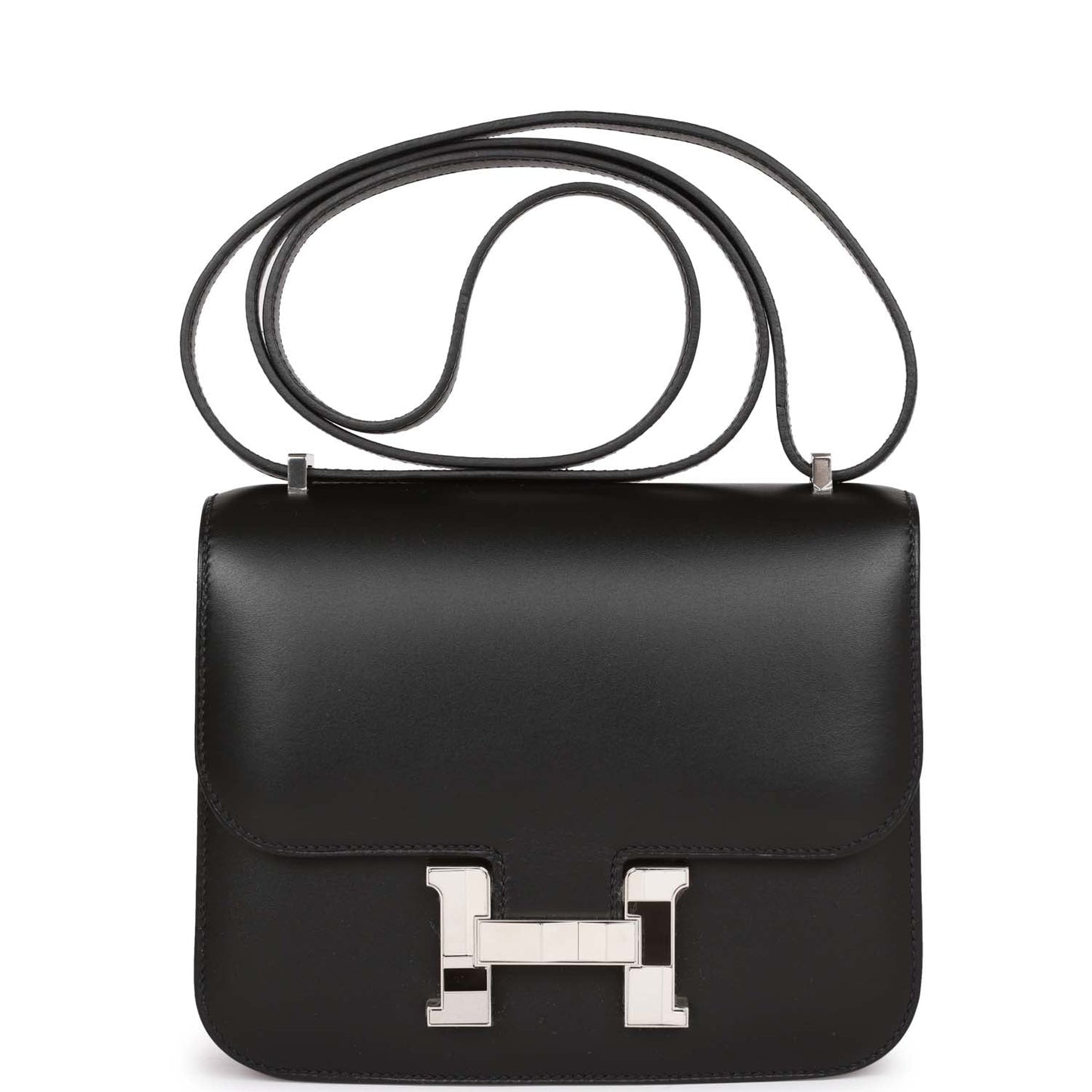 Hermes Constance Studio Disco Swift Palladium Hardware Handbag Black Travel Bag