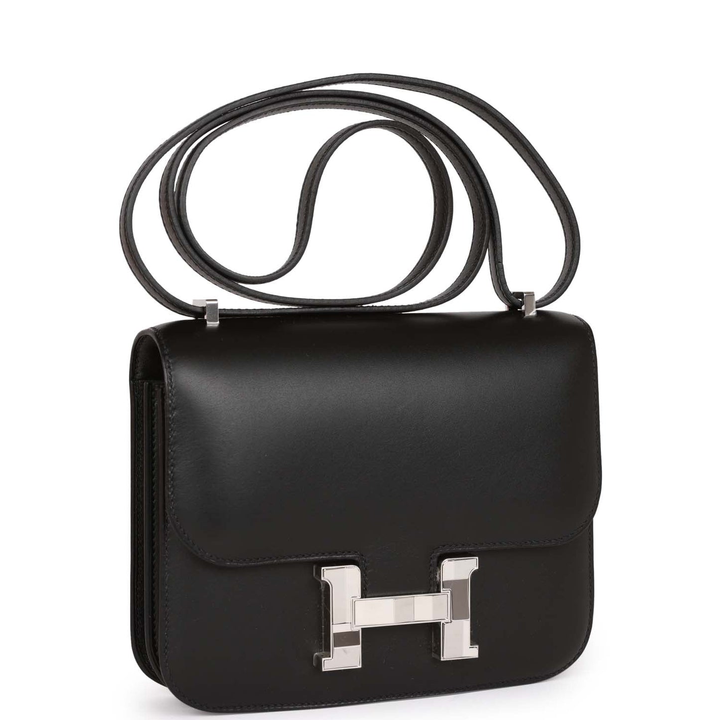Hermes Constance Studio Disco Swift Palladium Hardware Payment Handbag Black Travel Bag