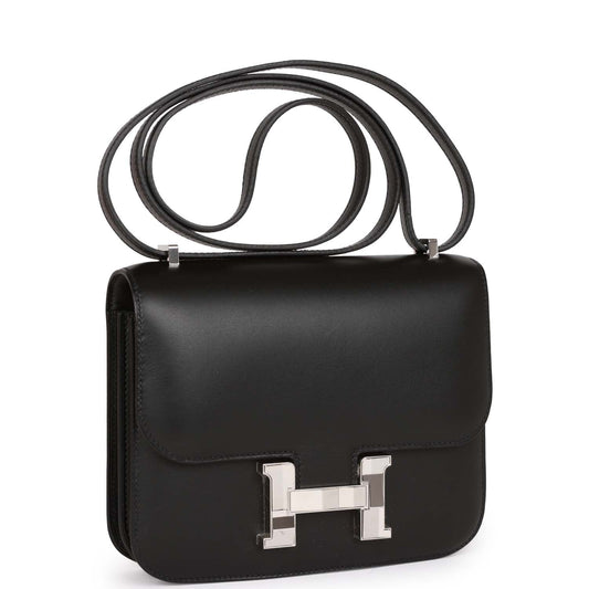 Hermes Constance Studio Disco Swift Palladium Hardware Payment Handbag Black Travel Bag