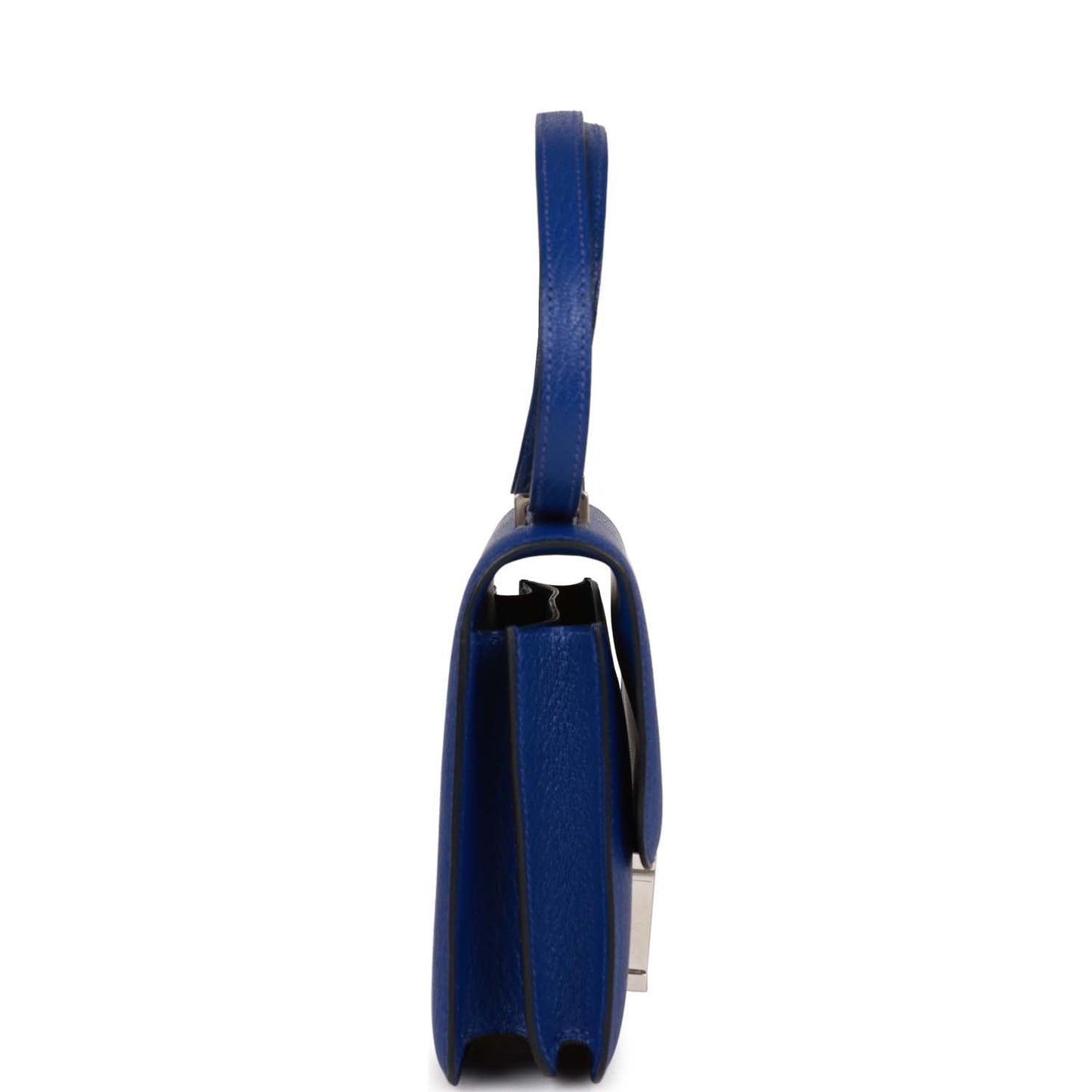 Hermes Constance Bleu Electric Chevre Palladium Hardware Handbag Travel Bag