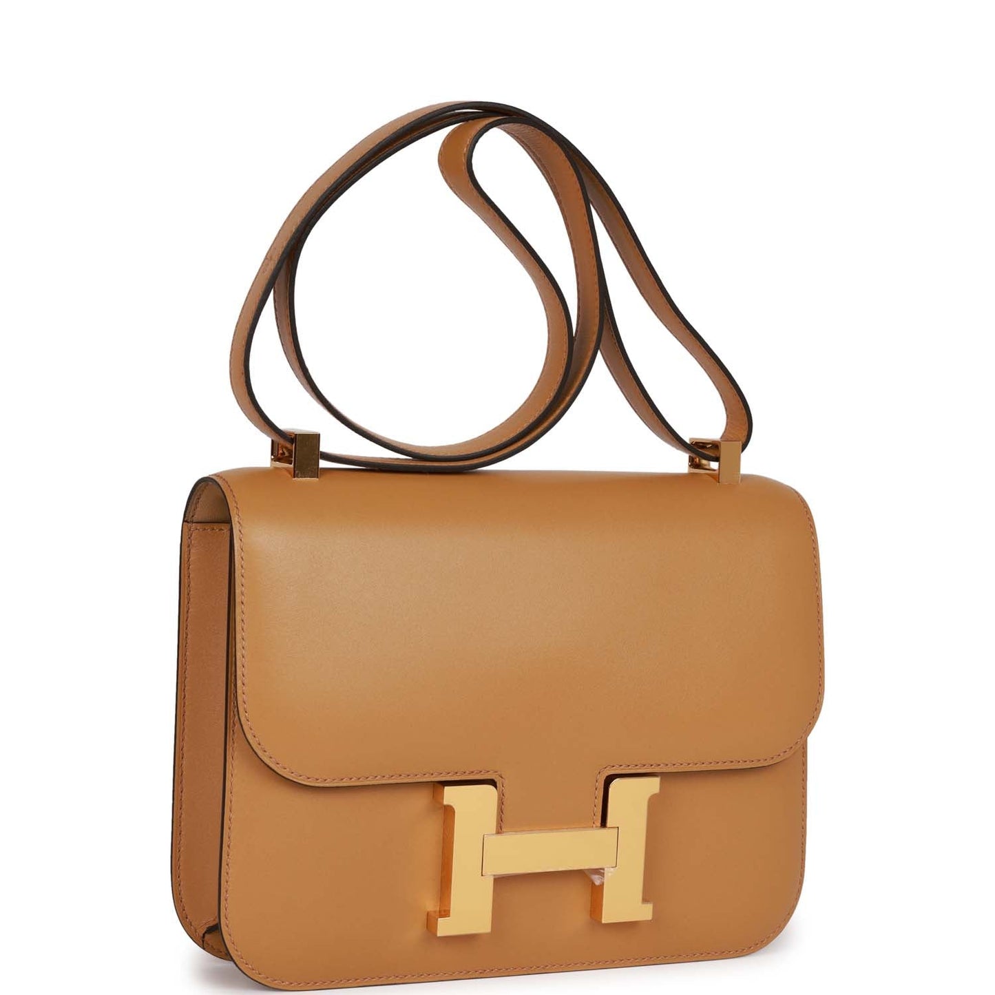Hermes Constance Poussiere Tadelakt Hardware Handbag Gold Travel Bag