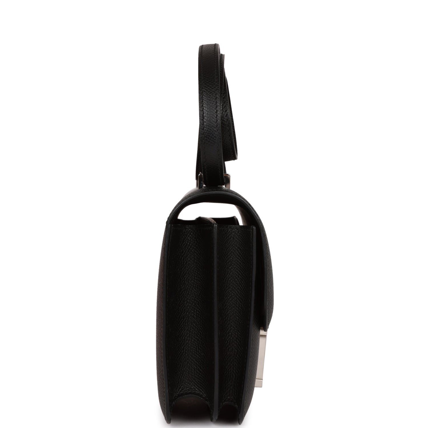 Hermes Constance Epsom Palladium Hardware Handbag Black Travel Bag