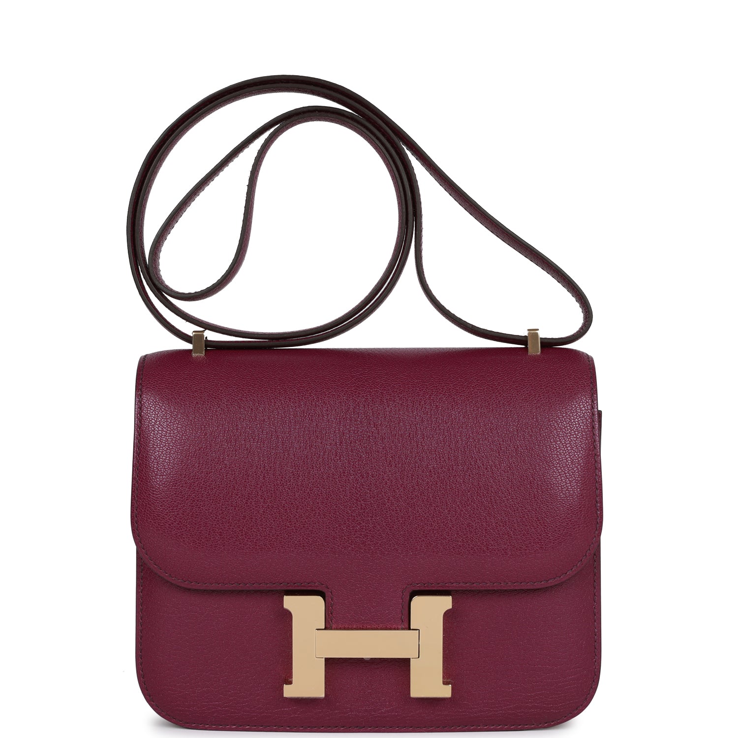 Hermes Constance Anemone Chevre Chamkila Permabrass Hardware Handbag Travel Bag