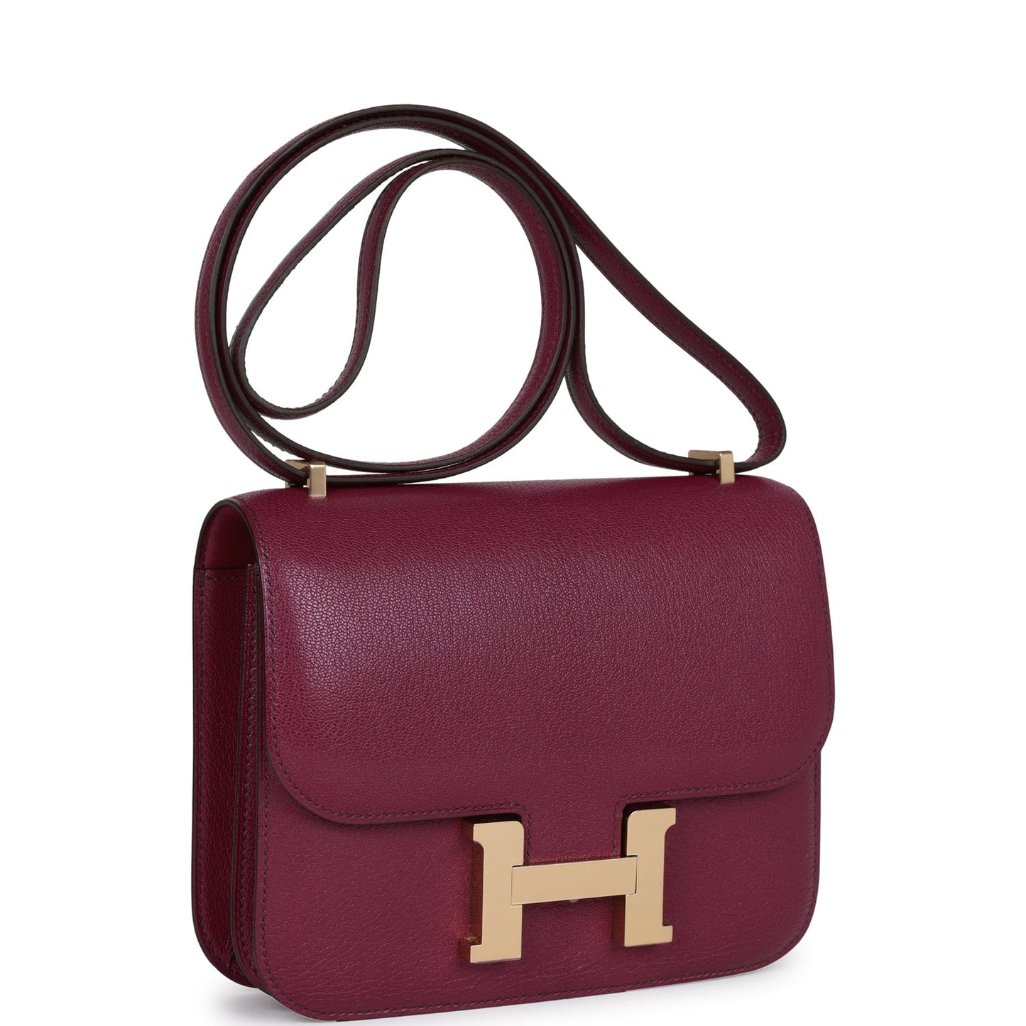 Hermes Constance Anemone Chevre Chamkila Permabrass Hardware Handbag Travel Bag