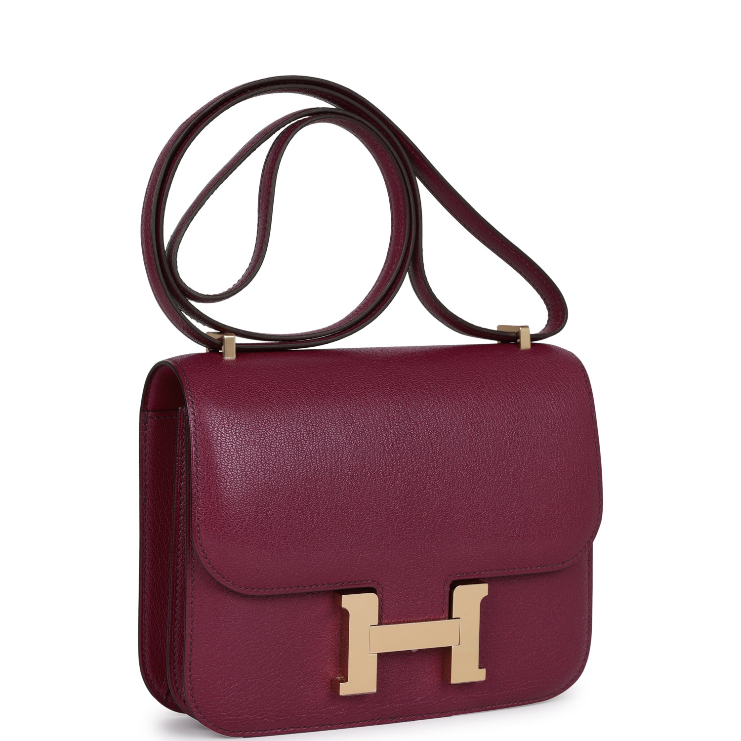Hermes Constance Anemone Chevre Chamkila Permabrass Hardware Handbag Travel Bag