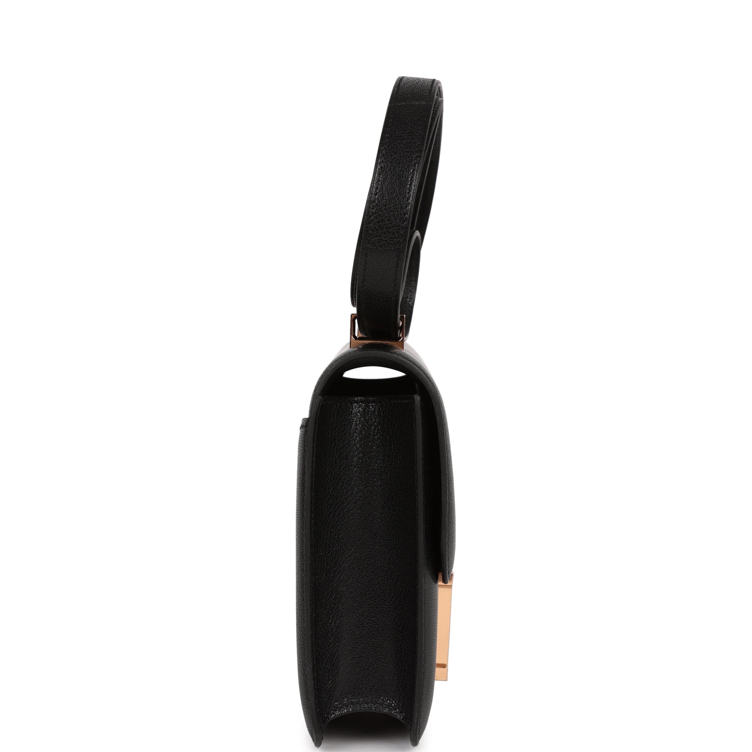 Hermes Constance Chevre Chamkila Rose Hardware Handbag Black Gold Travel Bag