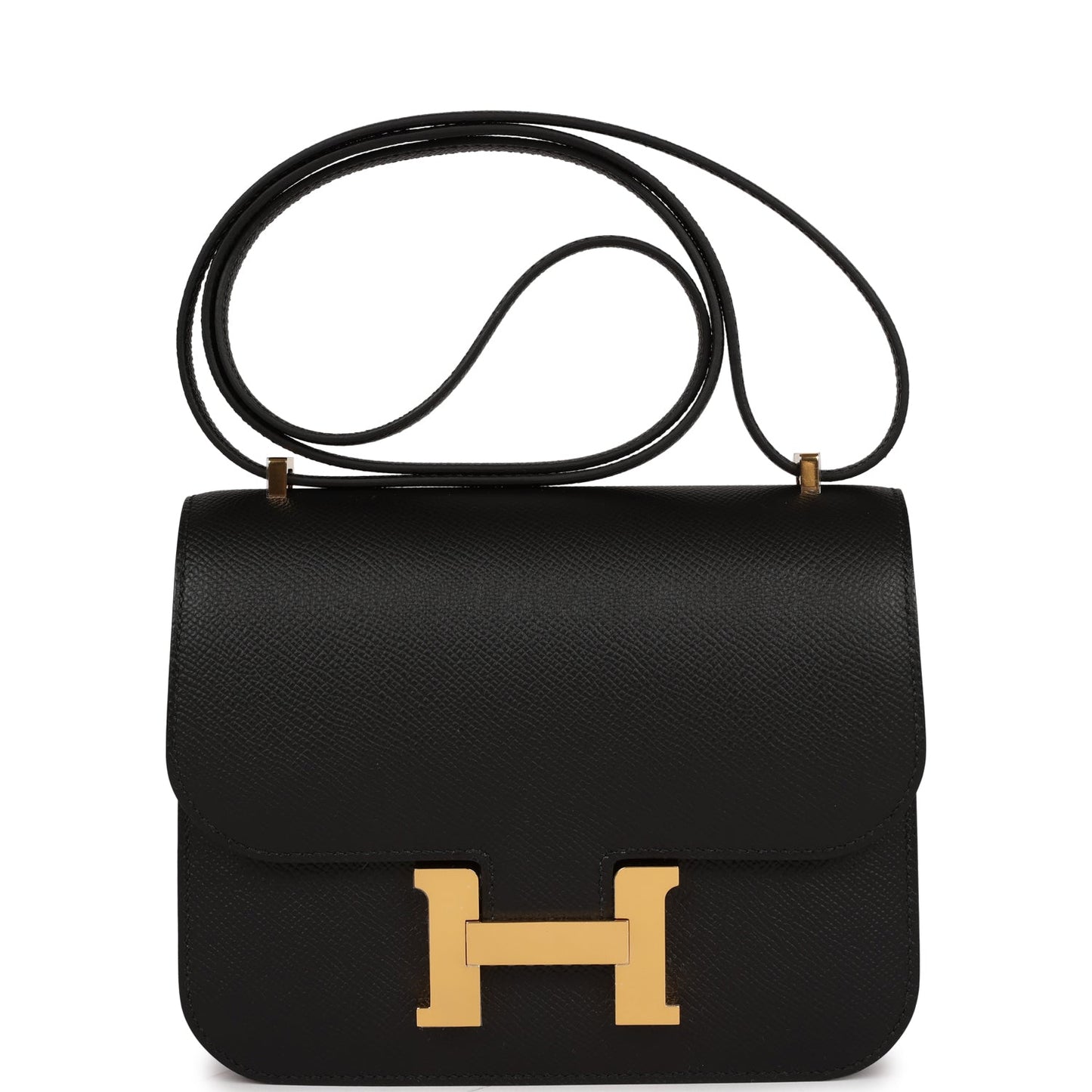 Hermes Constance Epsom Hardware Handbag Black Gold Travel Bag Hardware 4