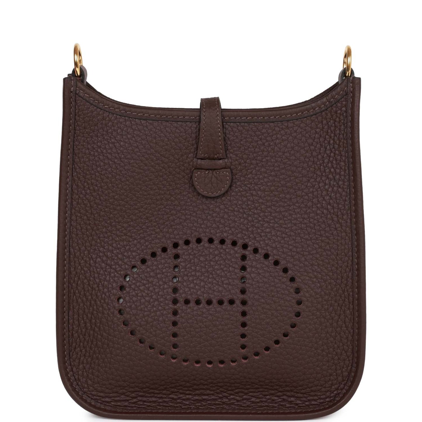Hermes Luxury Evelyne Tpm Rouge Sellier Clemence Hardware Gold Travel Bag
