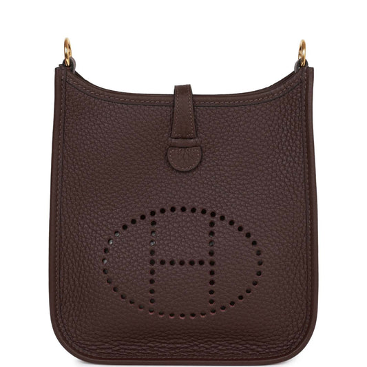 Hermes Luxury Evelyne Tpm Rouge Sellier Clemence Hardware Gold Travel Bag