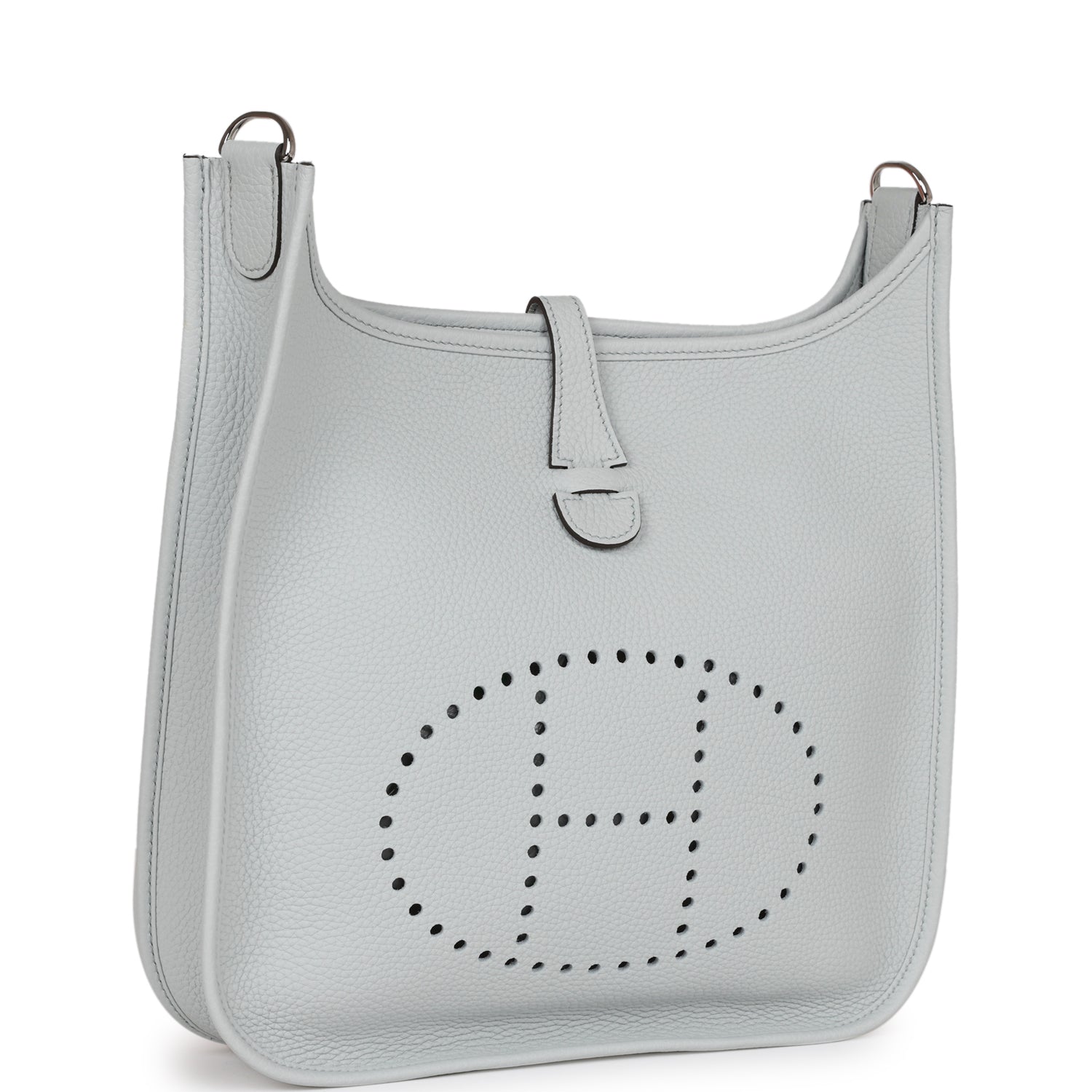 Hermes Luxury Evelyne Iii Pm Bleu Pale Clemence Travel Bag
