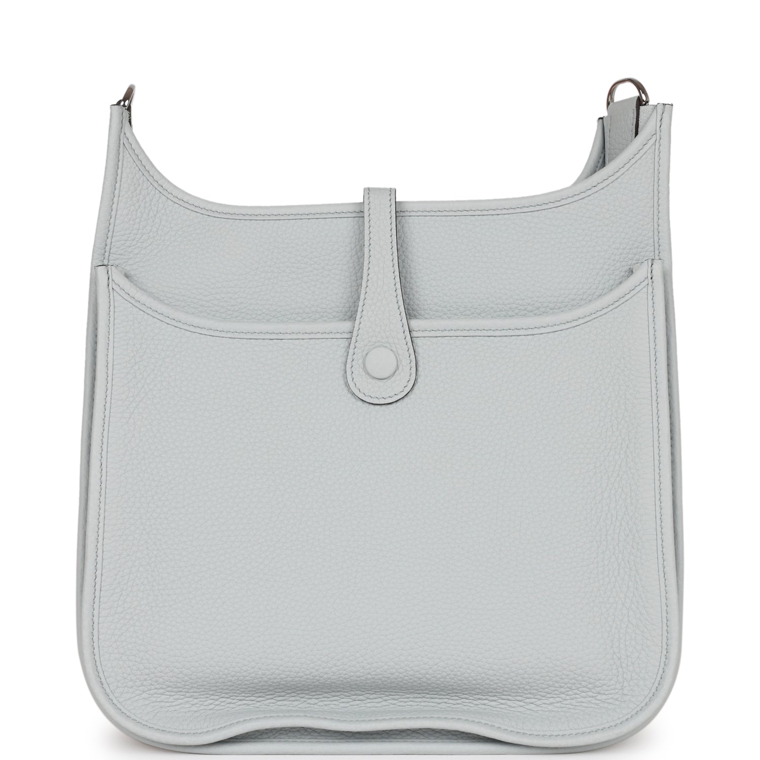 Hermes Luxury Evelyne Iii Pm Bleu Pale Clemence Travel Bag