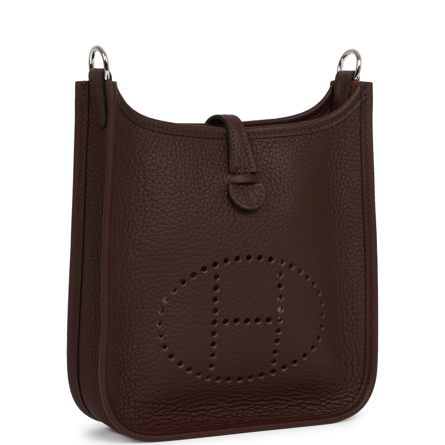 Hermes Luxury Evelyne Tpm Rouge Sellier Clemence Palladium Travel Bag