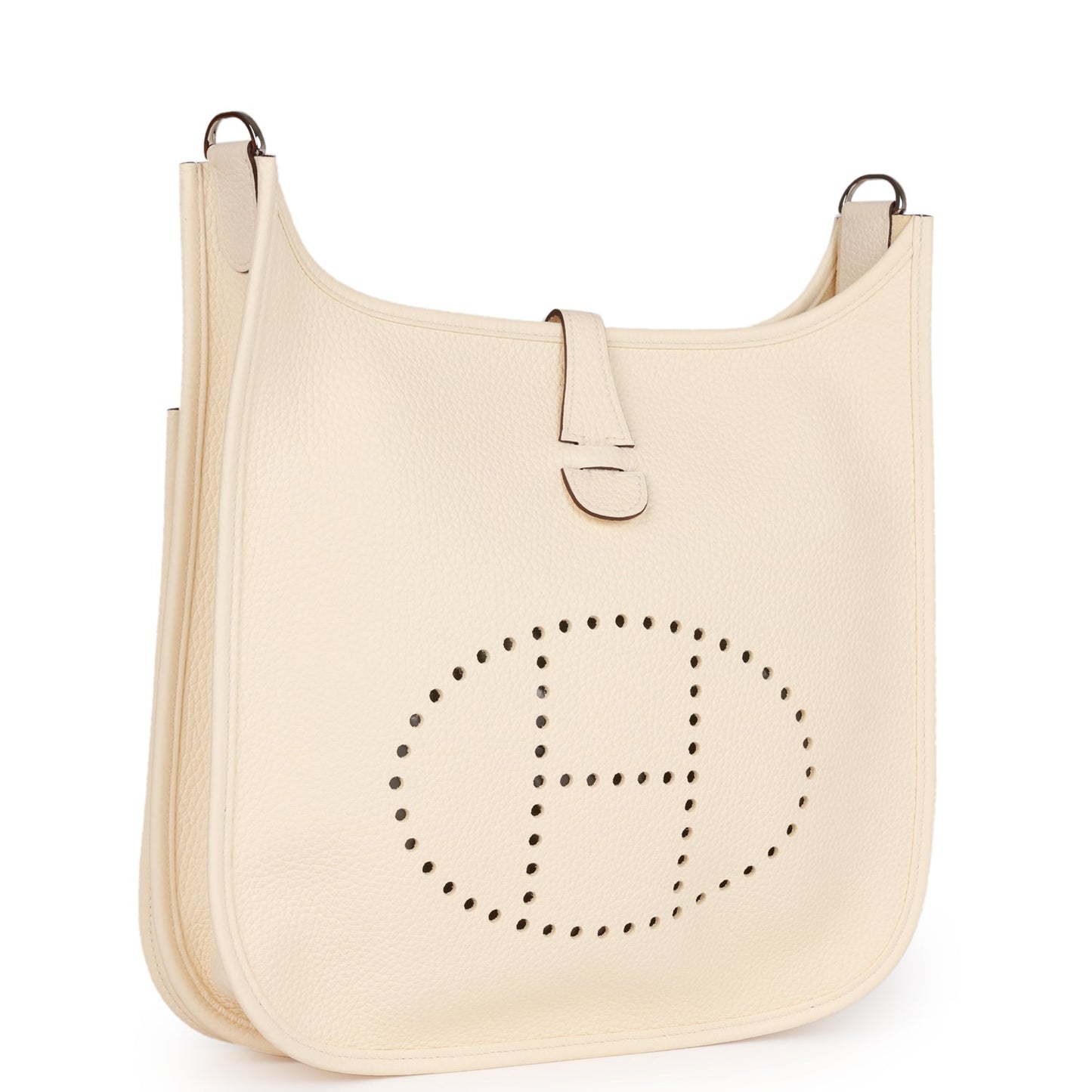 Hermes Luxury Evelyne Iii Pm Nata Clemence Palladium Travel Bag