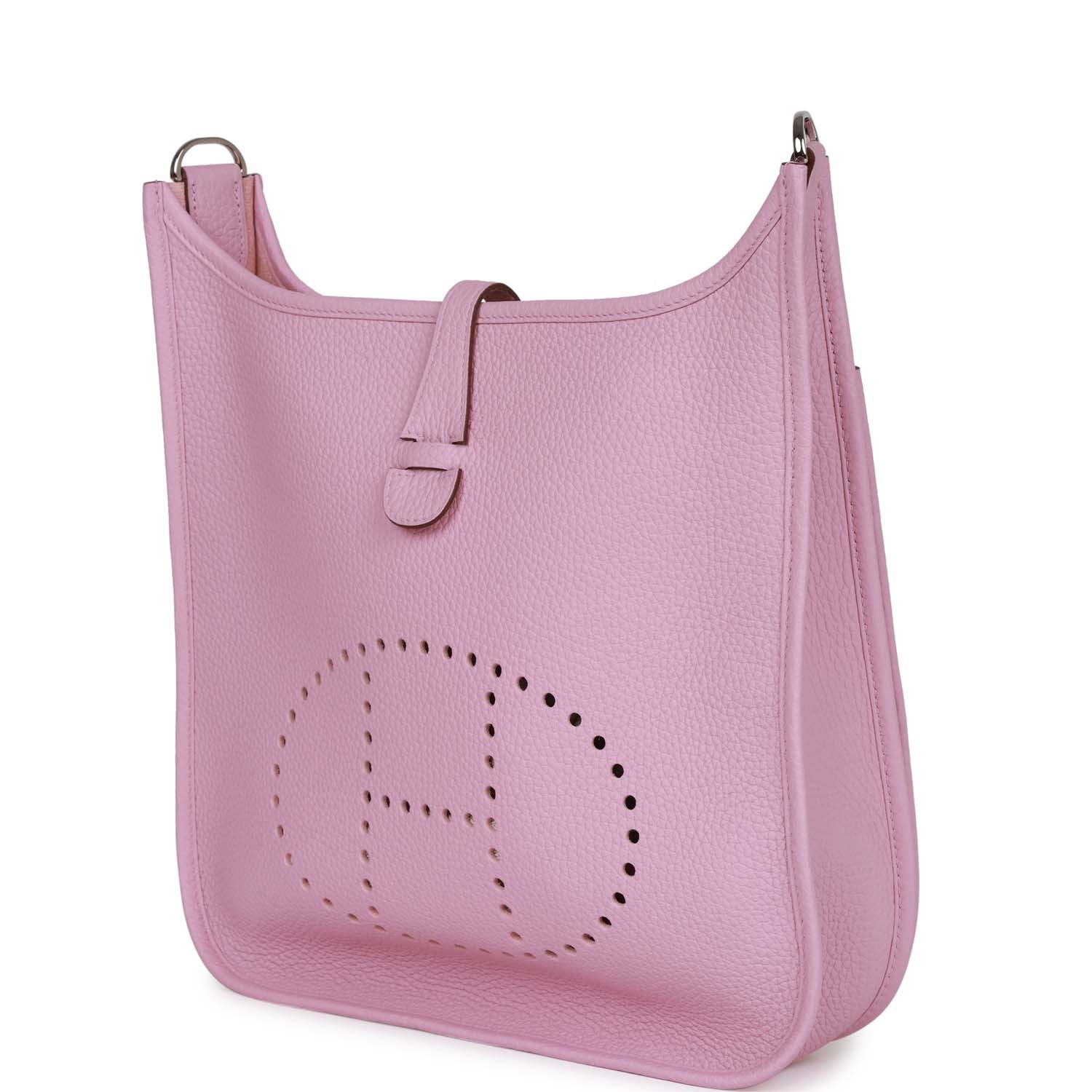 Hermes Luxury Evelyne Iii Pm Mauve Sylvestre Clemence Travel Bag