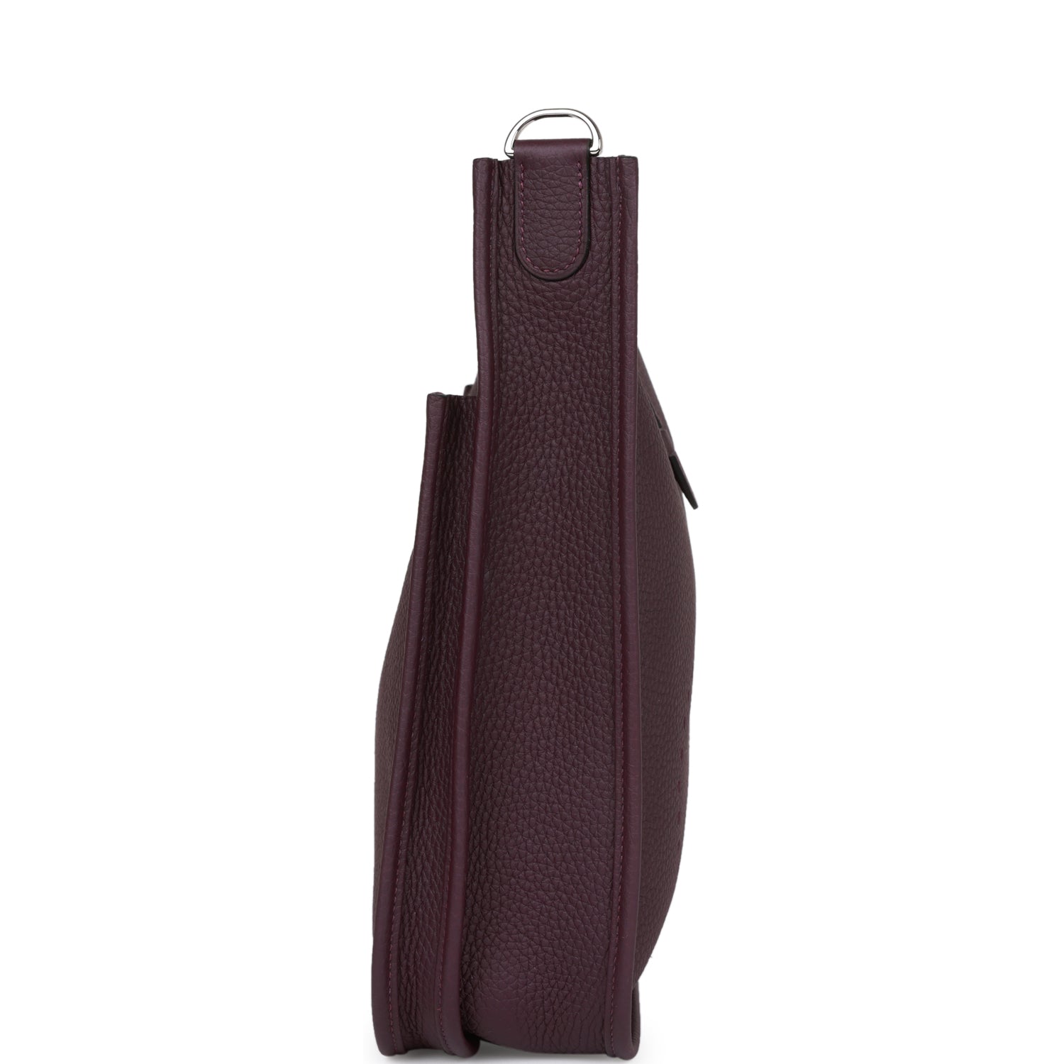Hermes Luxury Evelyne Iii Pm Cassis Clemence Palladium Travel Bag
