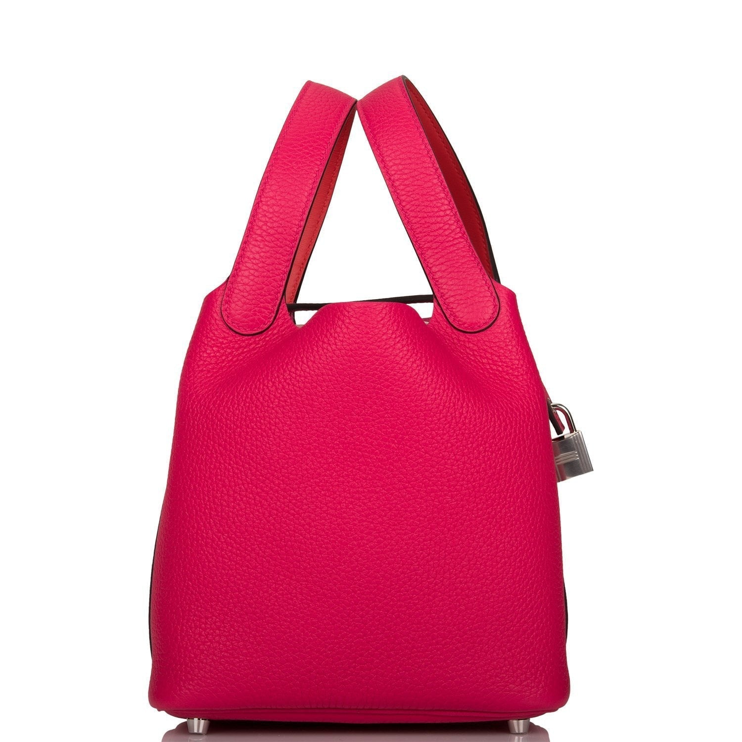 Hermes Picotin Lock Rose Mexico Clemence Palladium Hardware Travel Bag