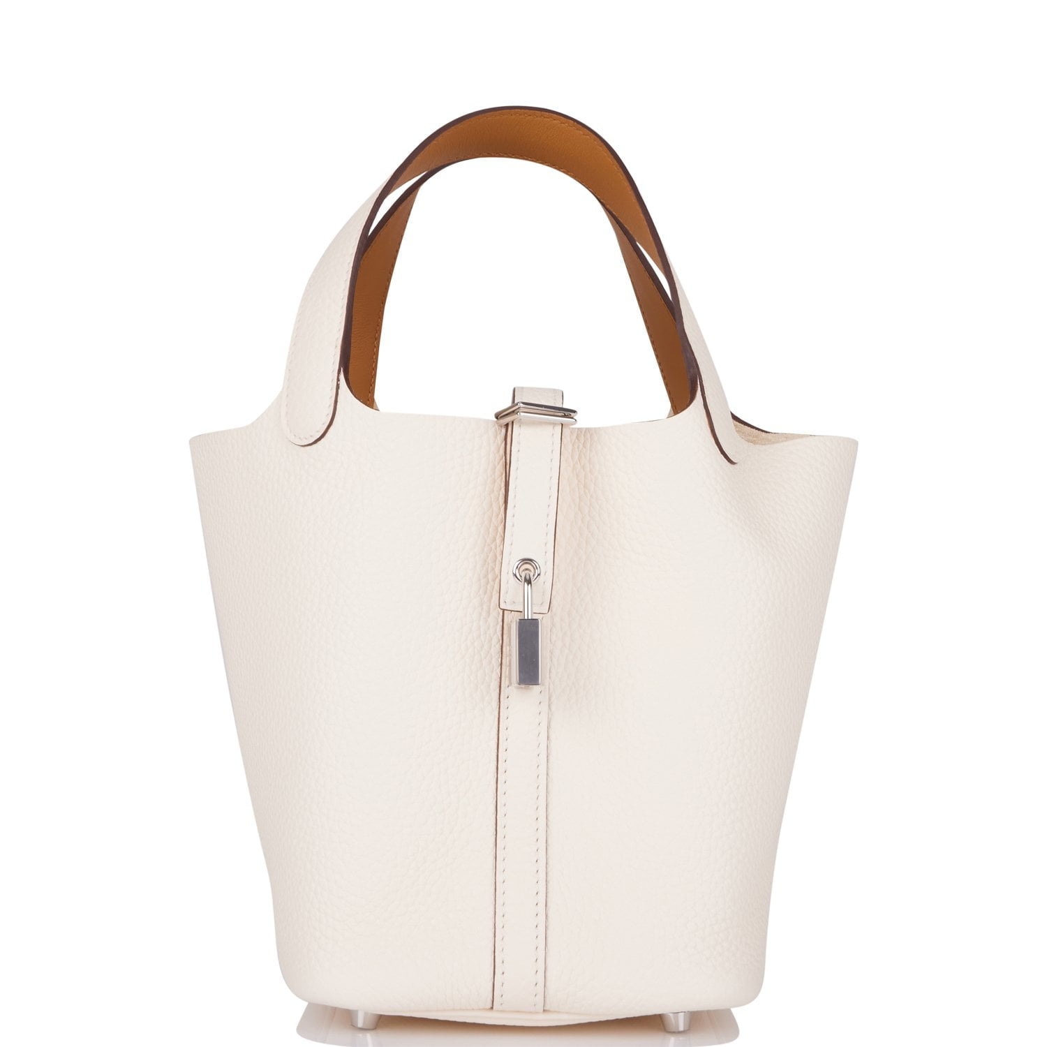 Hermes Picotin Nata And Sesame Clemence Palladium Hardware Travel Bag