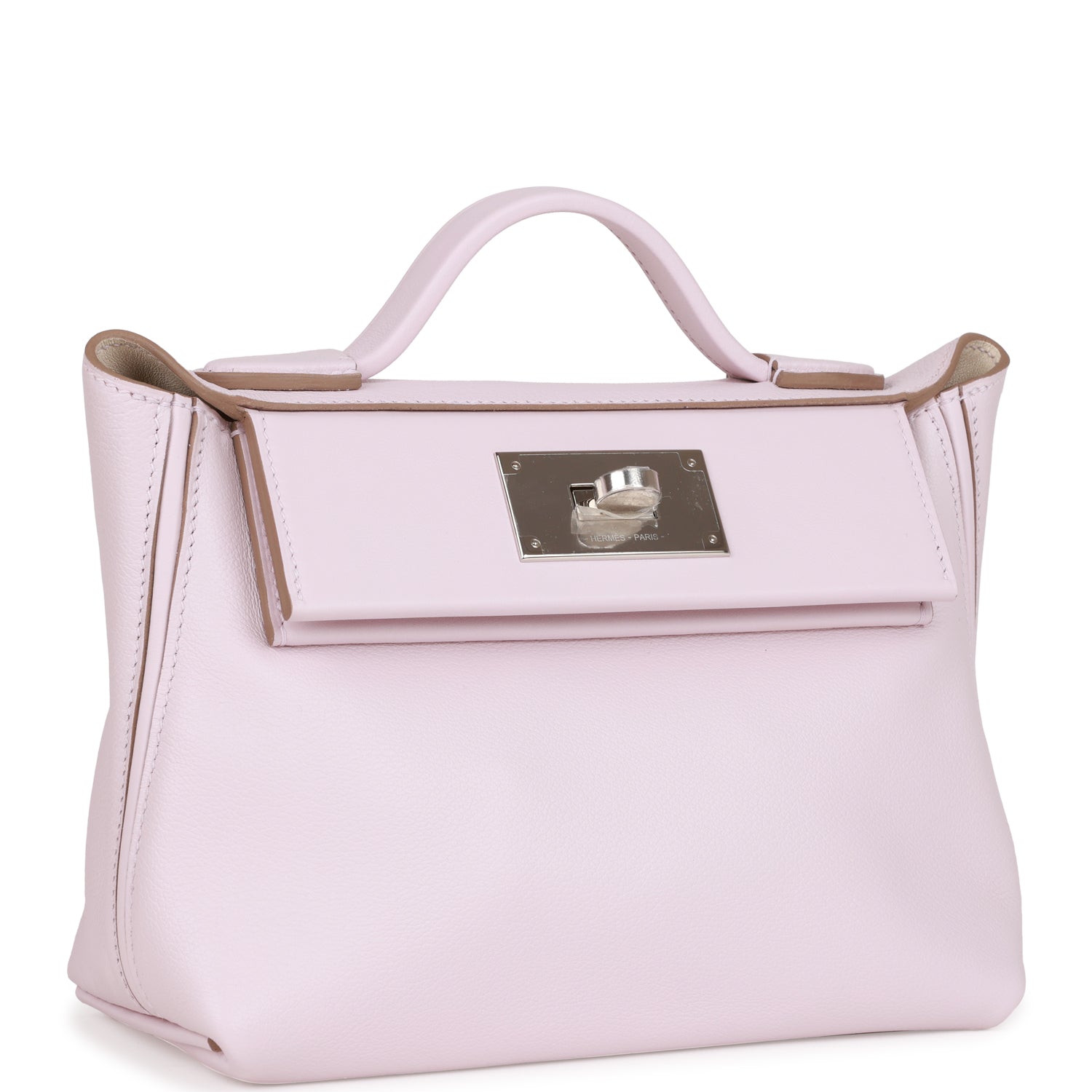 Hermes Luxury Bag Mauve Pale Verso Evercolor And Mini Travel Bag