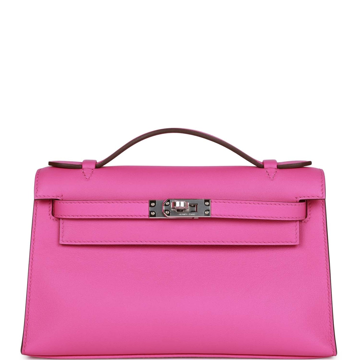 Hermes Kelly Pochette Magnolia Swift Palladium Hardware Handbag Travel Bag