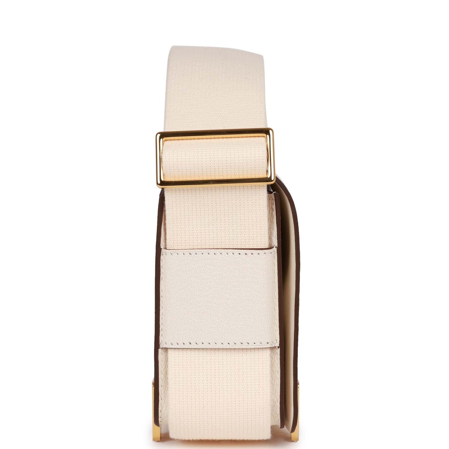 Hermes Luxury Geta Bag Nata Chevre Hardware Gold Travel Bag