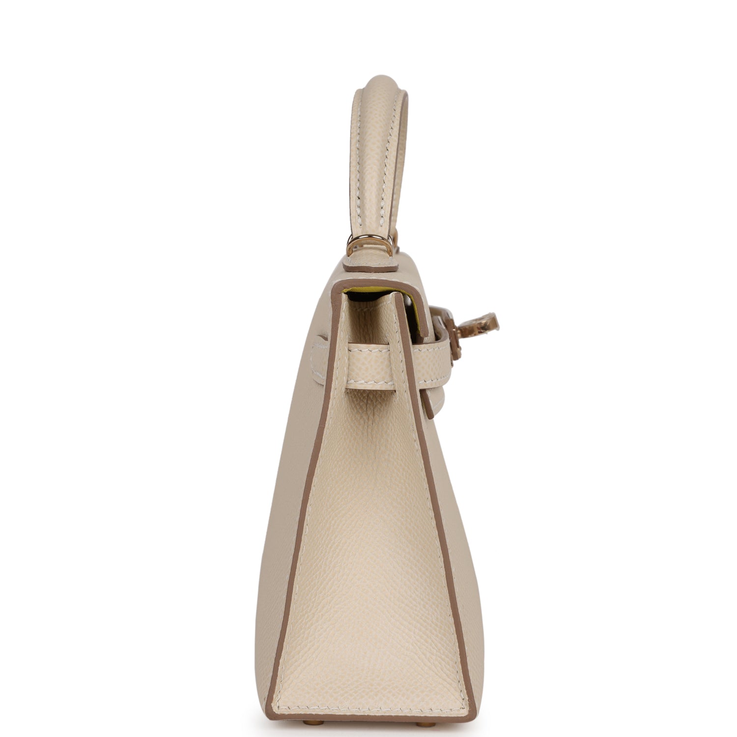 Hermes Kelly Sellier Craie Verso Epsom Permabrass Hardware Travel Bag