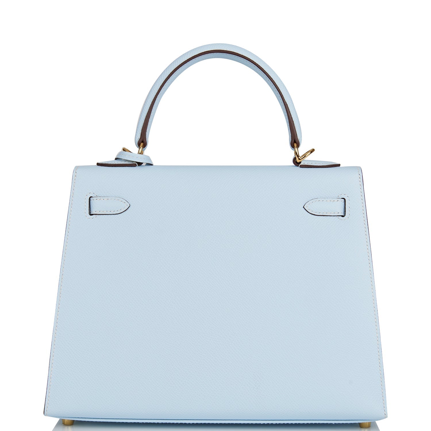 Hermes Kelly Sellier Bleu Brume Epsom Hardware Handbag Gold Travel Bag Gold Hardware