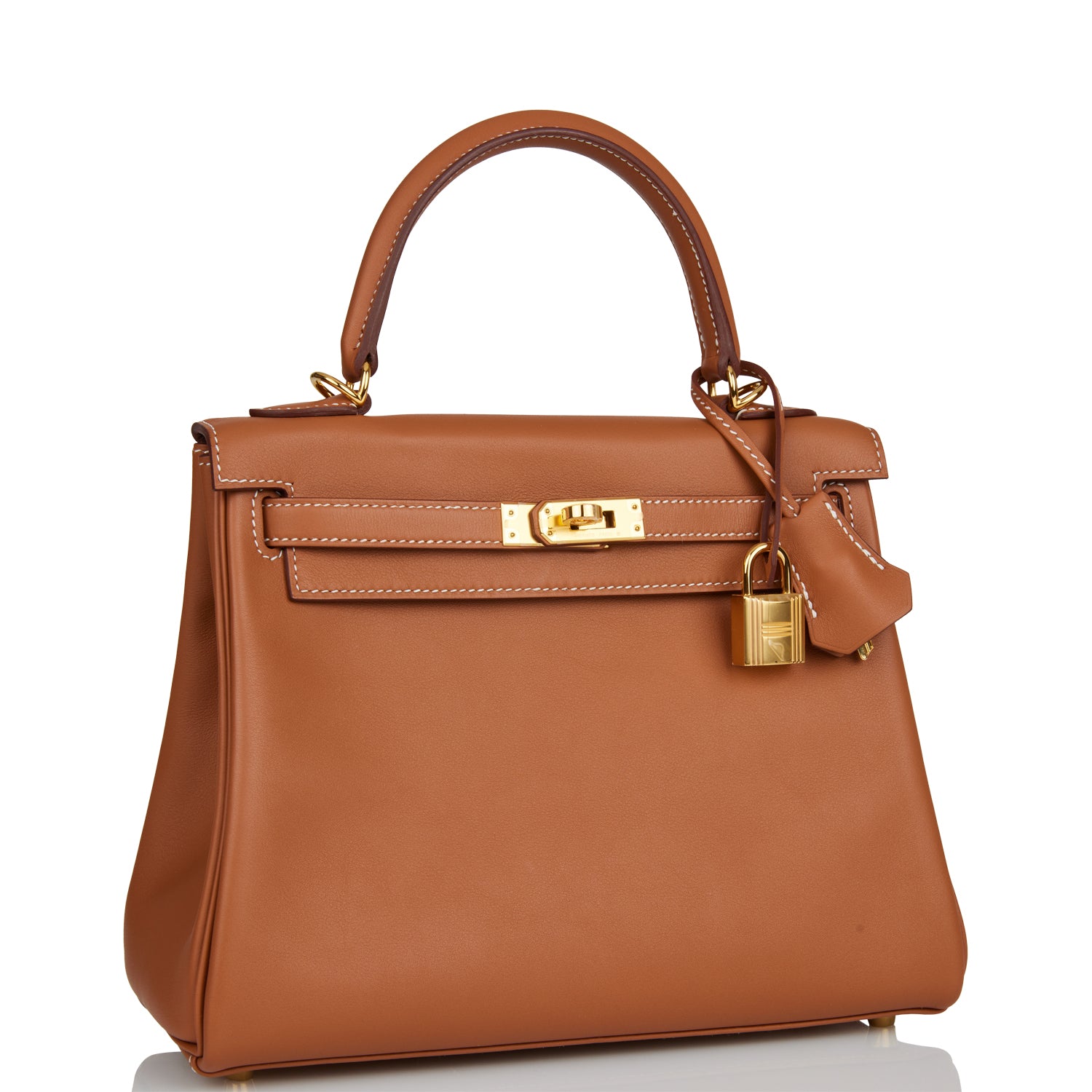 Hermes Kelly Retourne Swift Hardware Handbag Gold Travel Bag