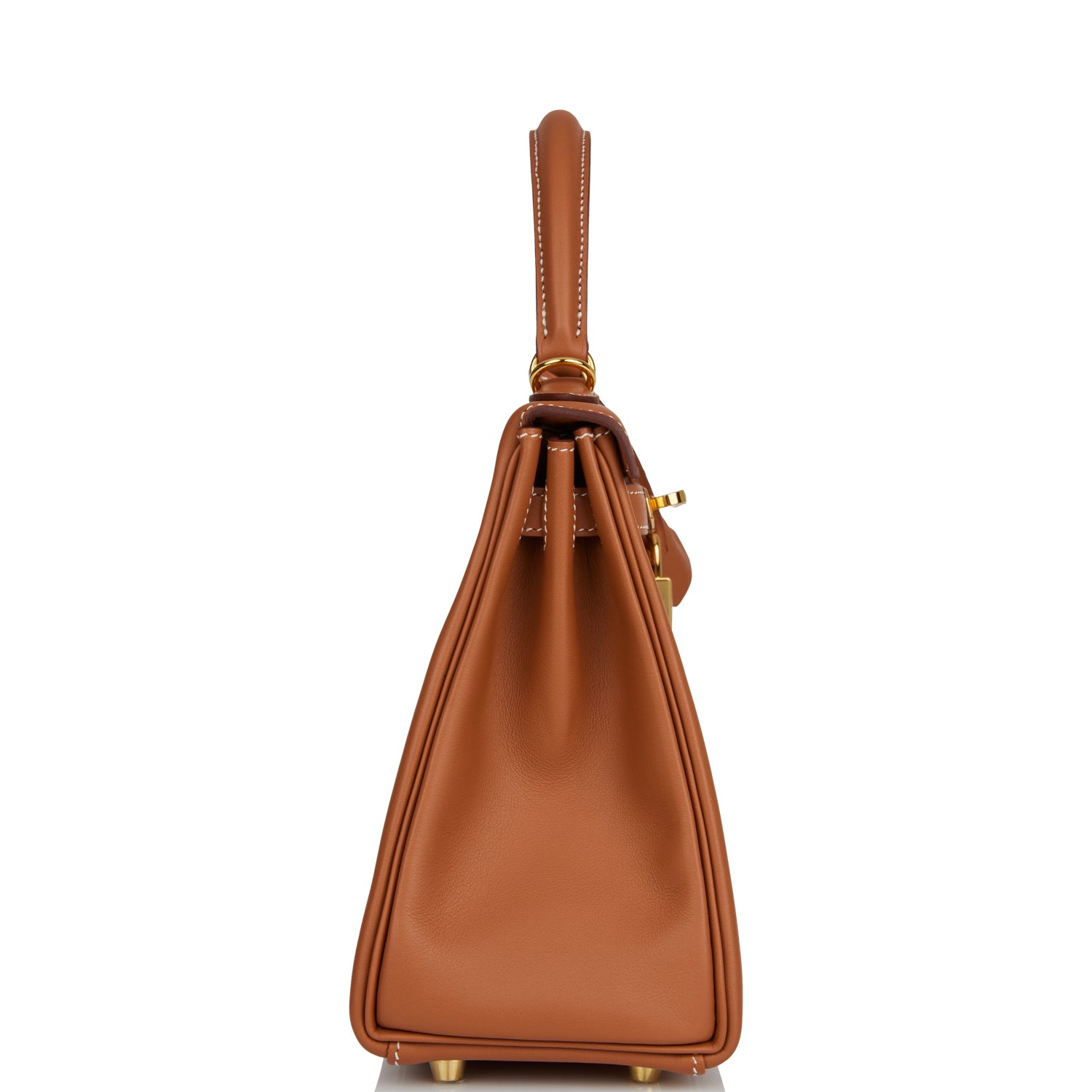 Hermes Kelly Retourne Swift Hardware Handbag Gold Travel Bag