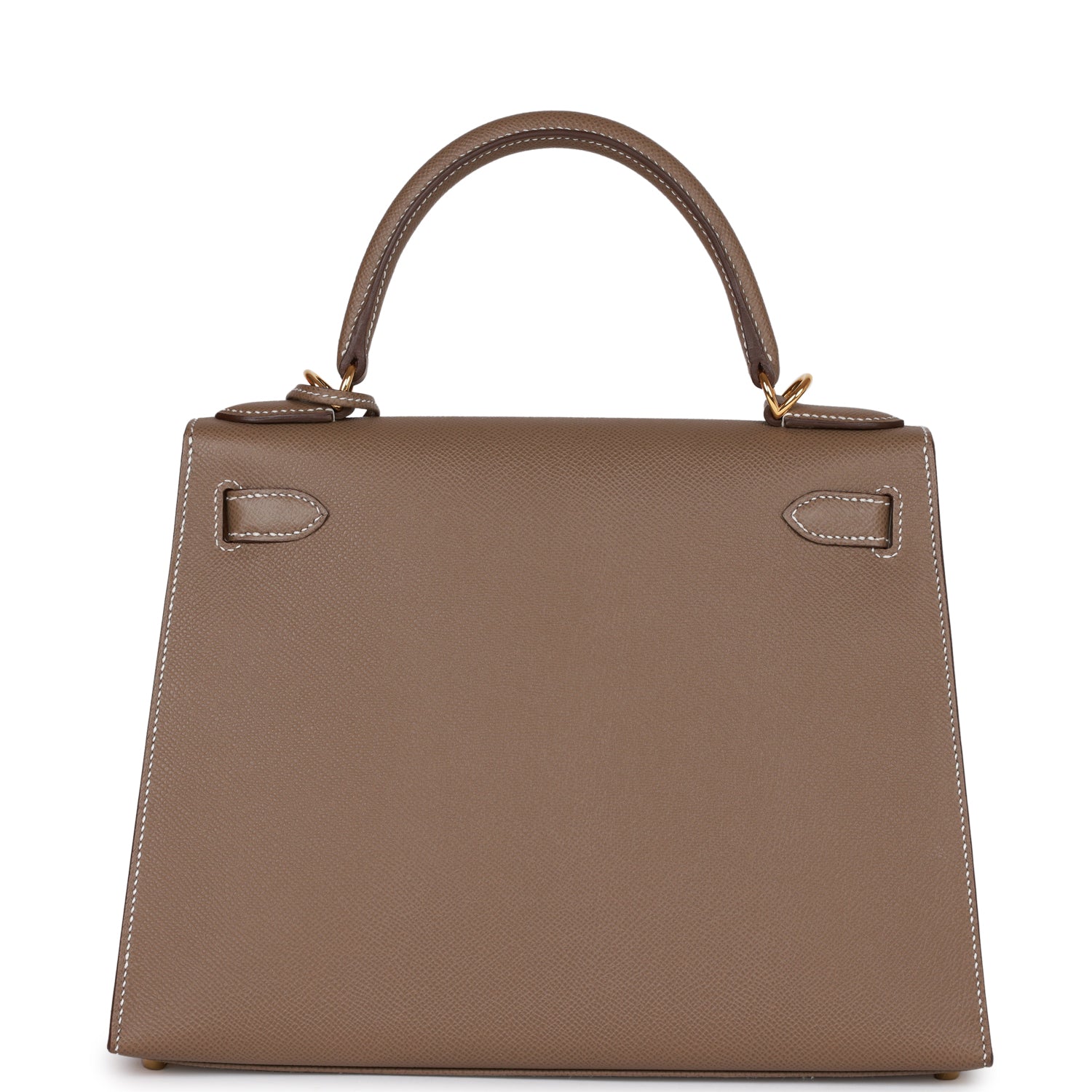 Hermes Kelly Sellier Etoupe Epsom Hardware Handbag Gold Travel Bag
