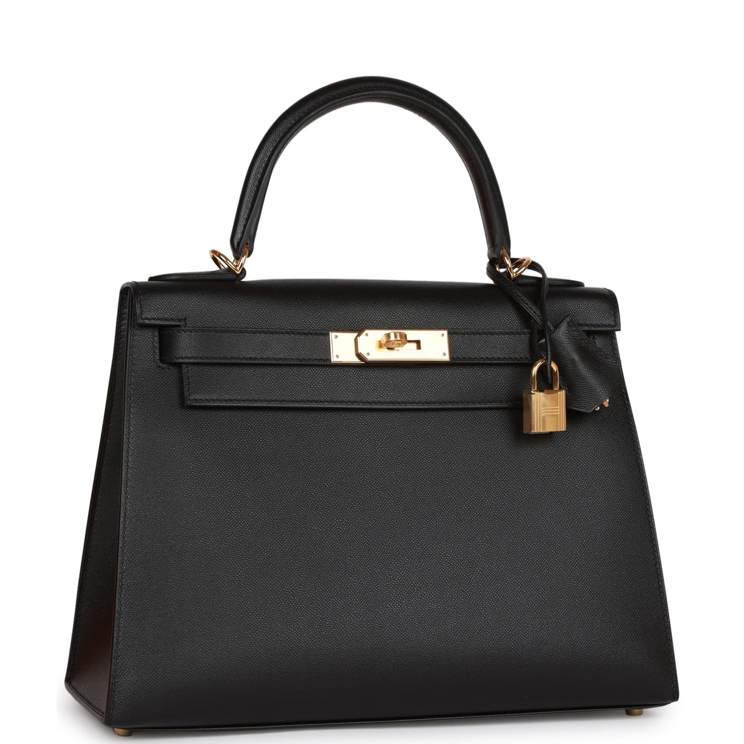 Hermes Kelly Sellier Madame Hardware Handbag Black Gold Travel Bag Gold Hardware