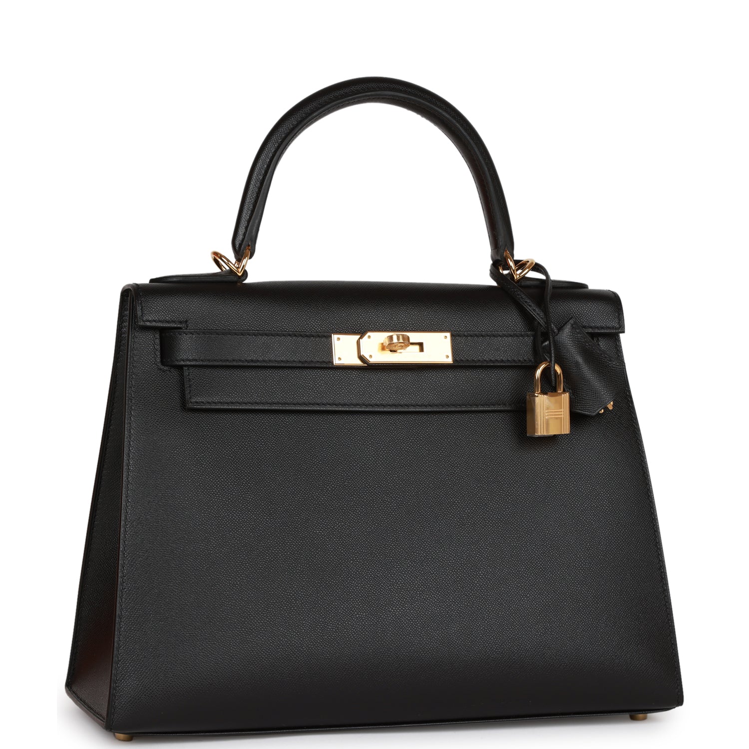 Hermes Kelly Sellier Madame Hardware Handbag Black Gold Travel Bag Gold Hardware