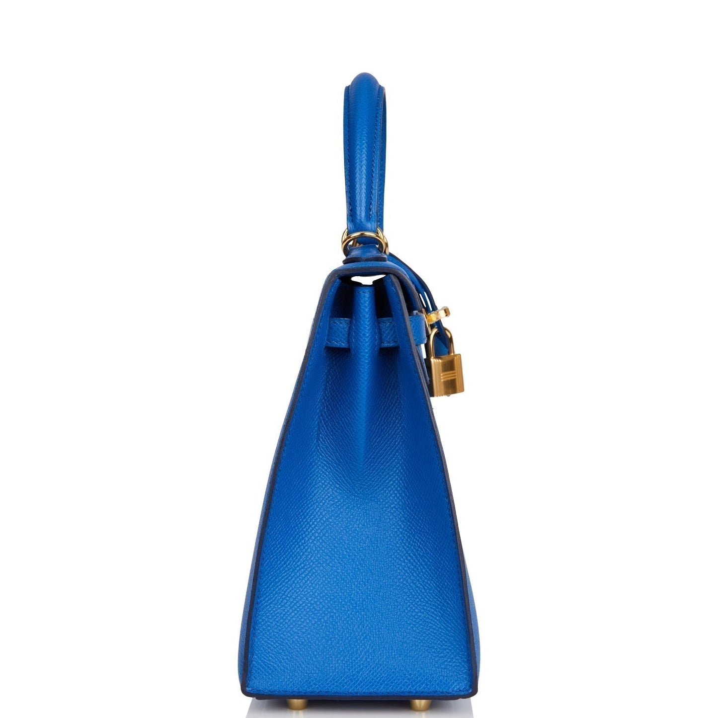 Hermes Kelly Sellier Bleu France Epsom Hardware Handbag Gold Travel Bag
