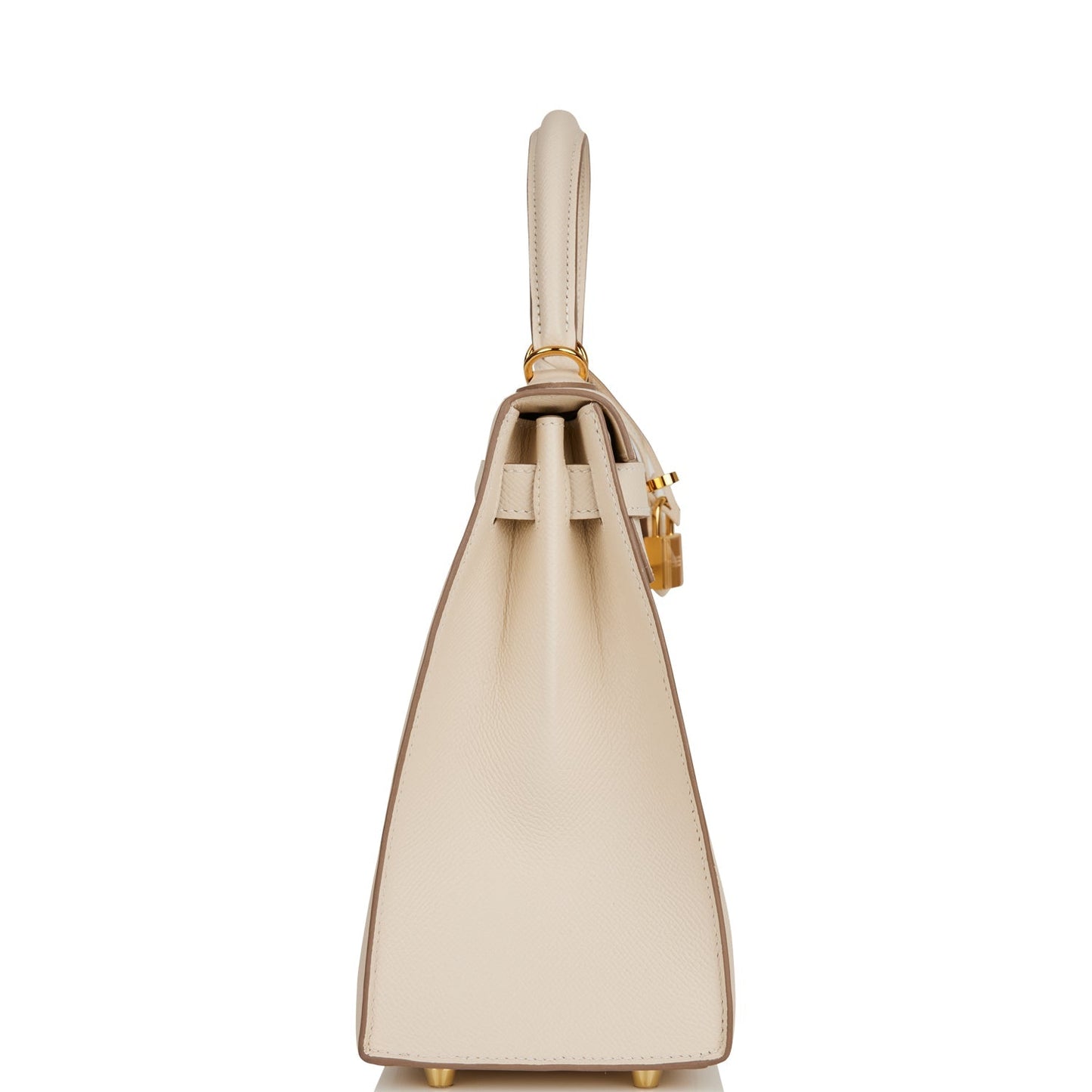 Hermes Kelly Sellier Craie Epsom Hardware Handbag Gold Travel Bag Hardware 8