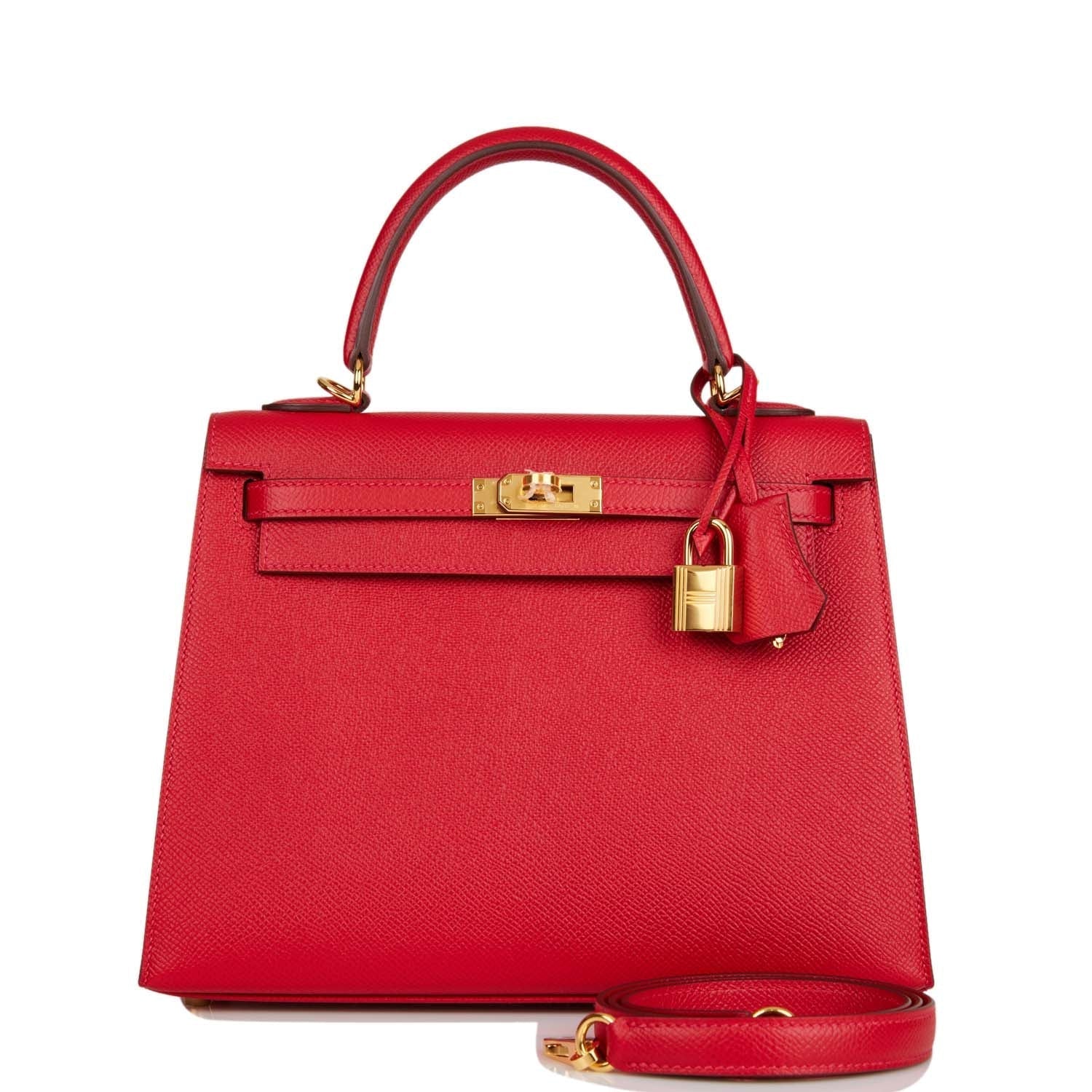 Hermes Kelly Sellier Rouge Cas Ue Epsom Hardware Gold Travel Bag Payment 2