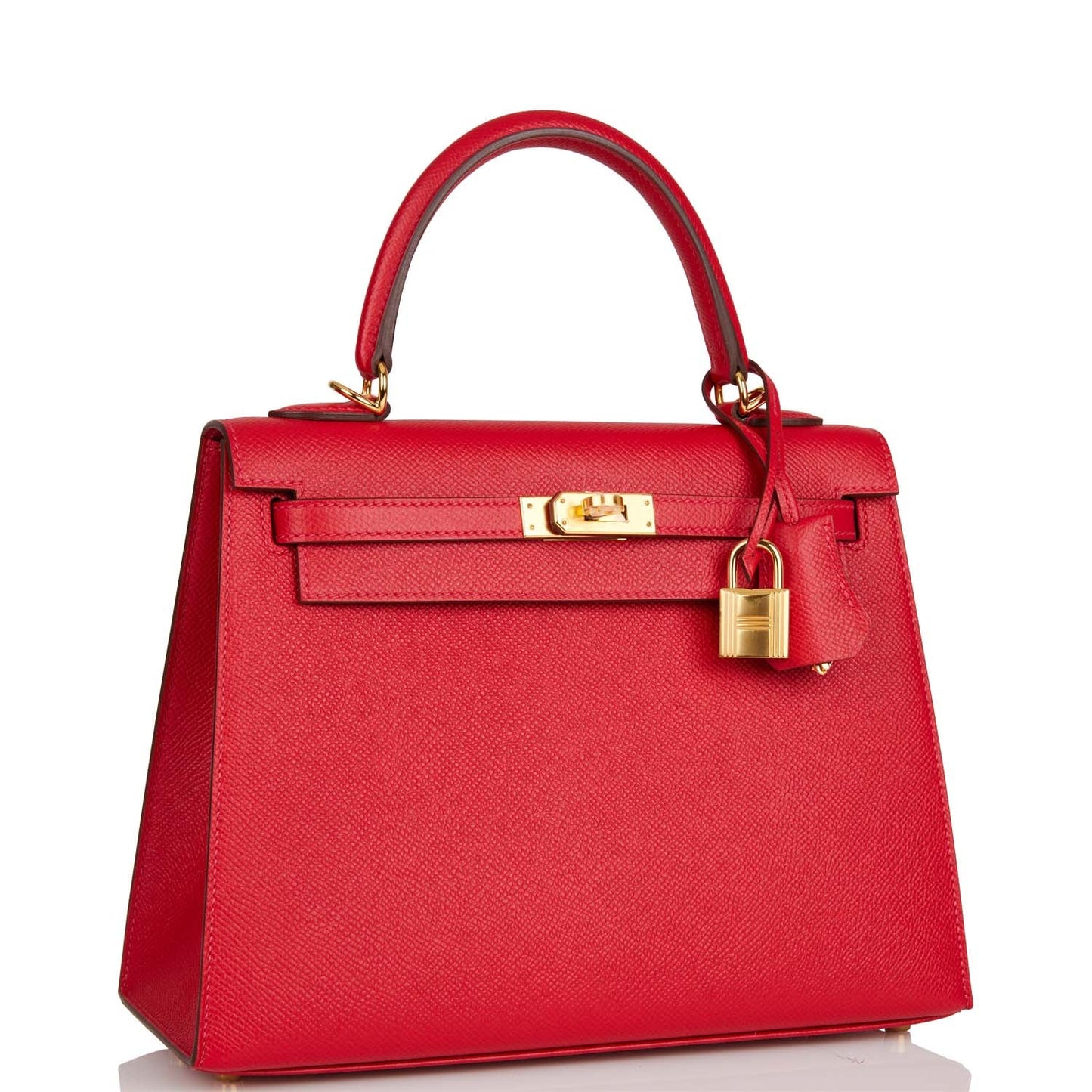 Hermes Kelly Sellier Rouge Cas Ue Epsom Hardware Gold Travel Bag Gold Hardware