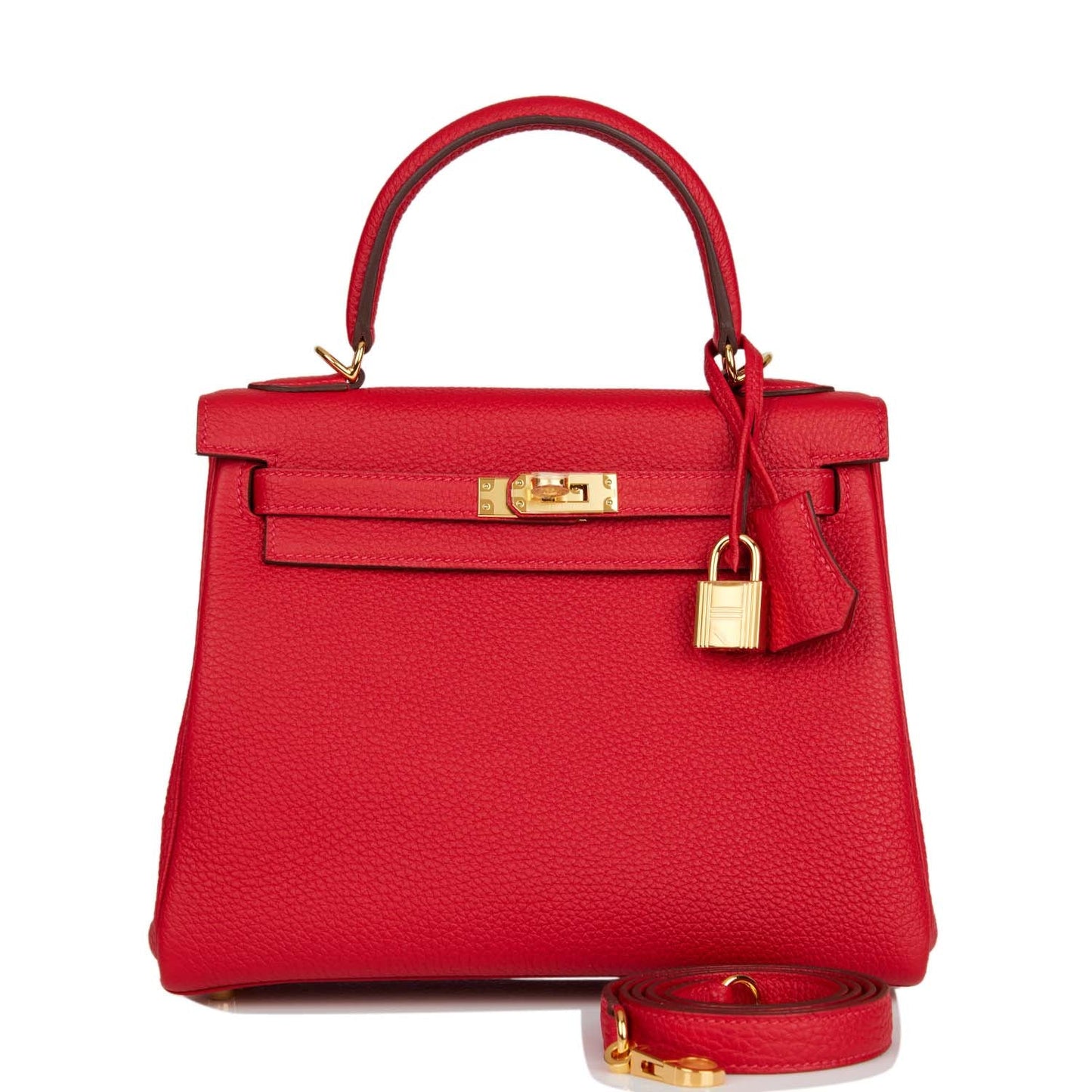 Hermes Kelly Retourne Rouge Cas Ue Togo Hardware Gold Travel Bag Hardware 2
