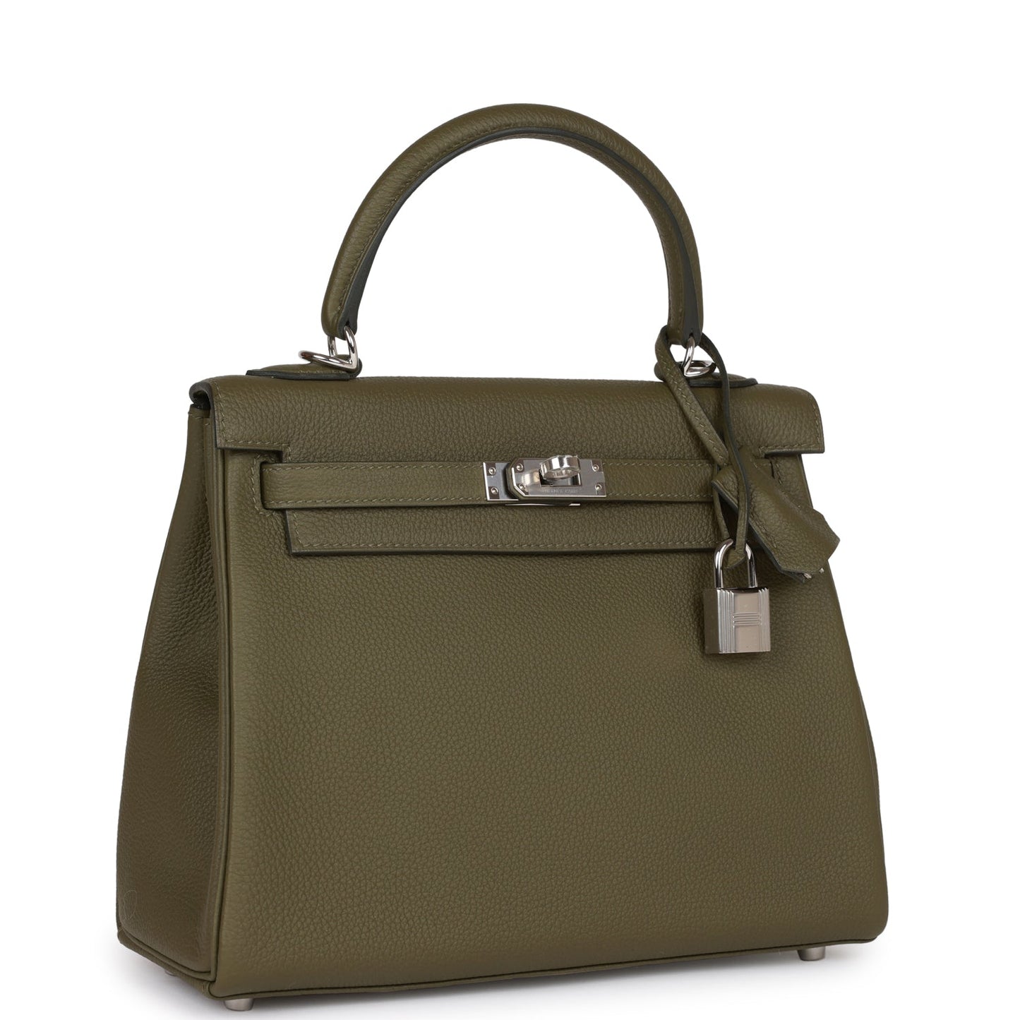 Hermes Kelly Retourne Vert Veronese Togo Palladium Hardware Travel Bag