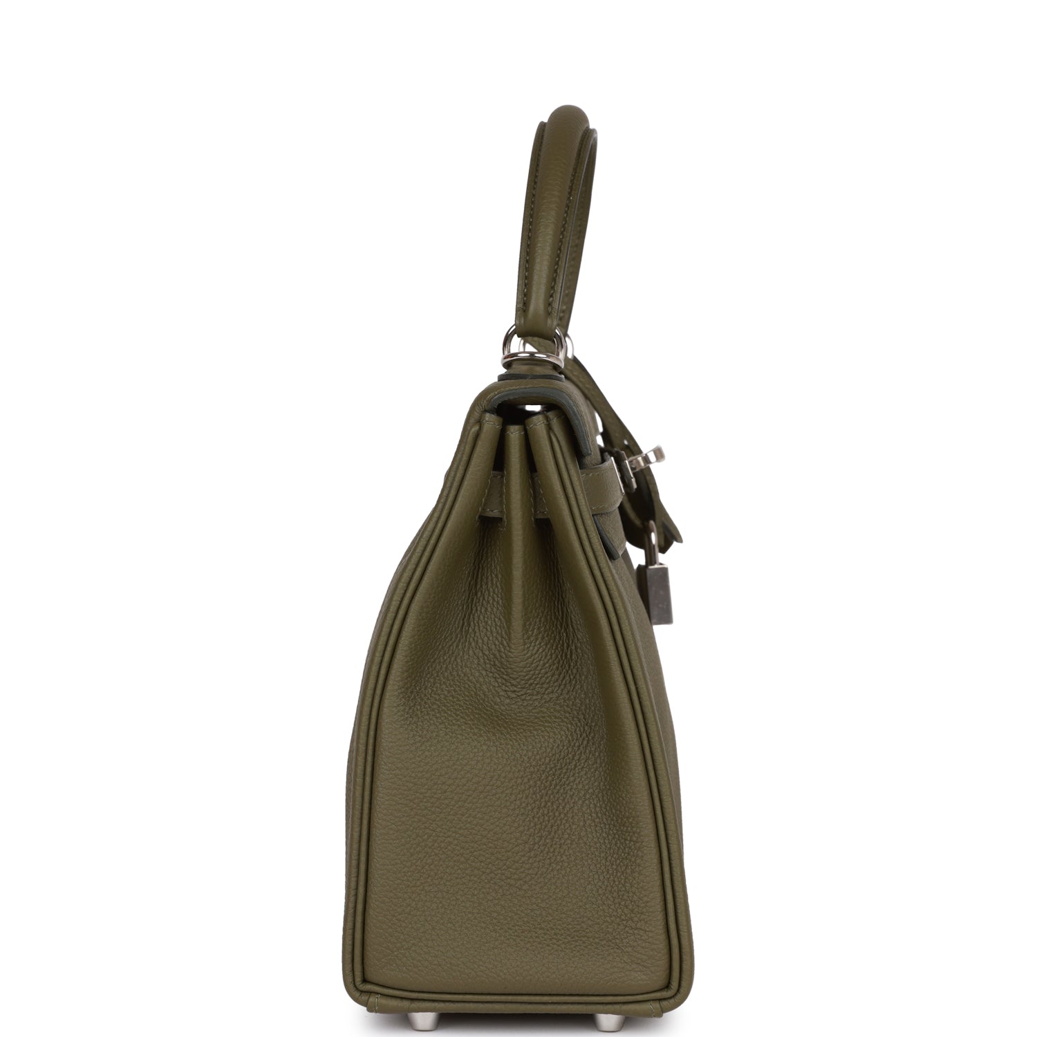 Hermes Kelly Retourne Vert Veronese Togo Palladium Hardware Travel Bag