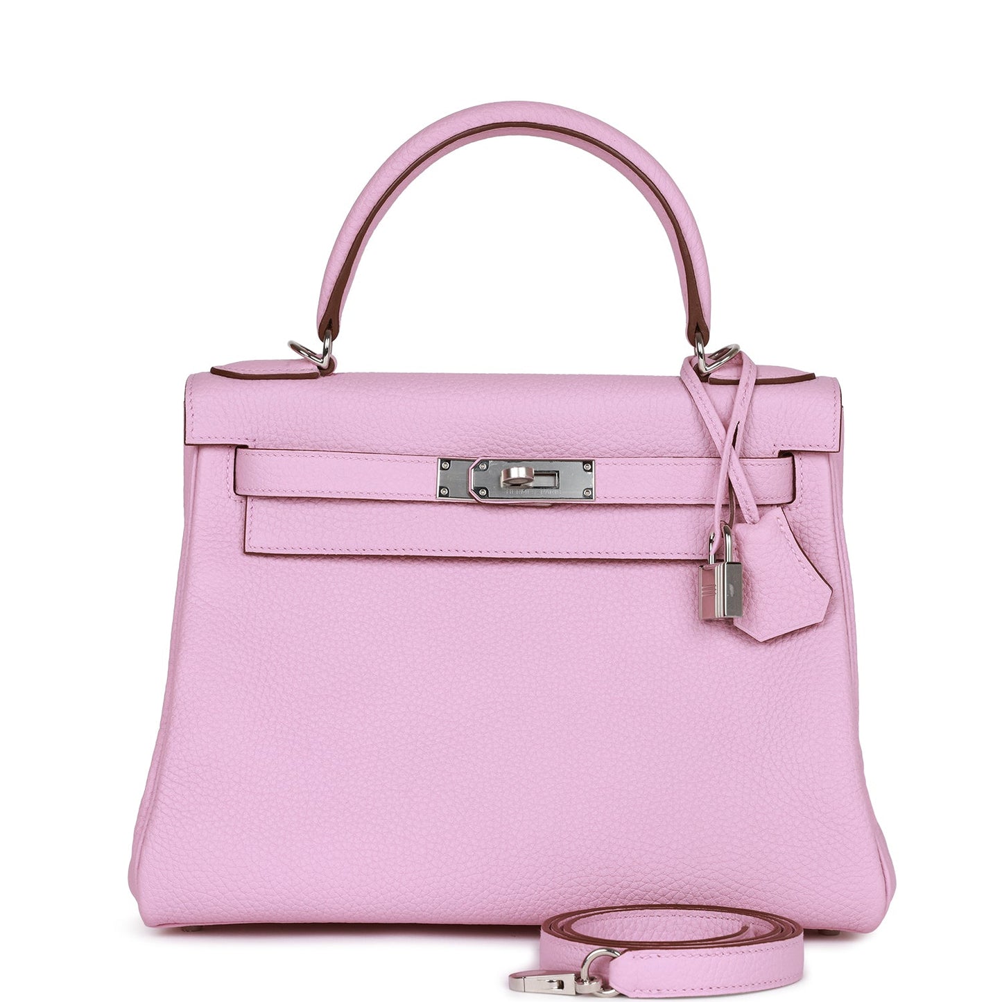 Hermes Kelly Retourne Mauve Sylvestre Clemence Palladium Hardware Handbag Travel Bag