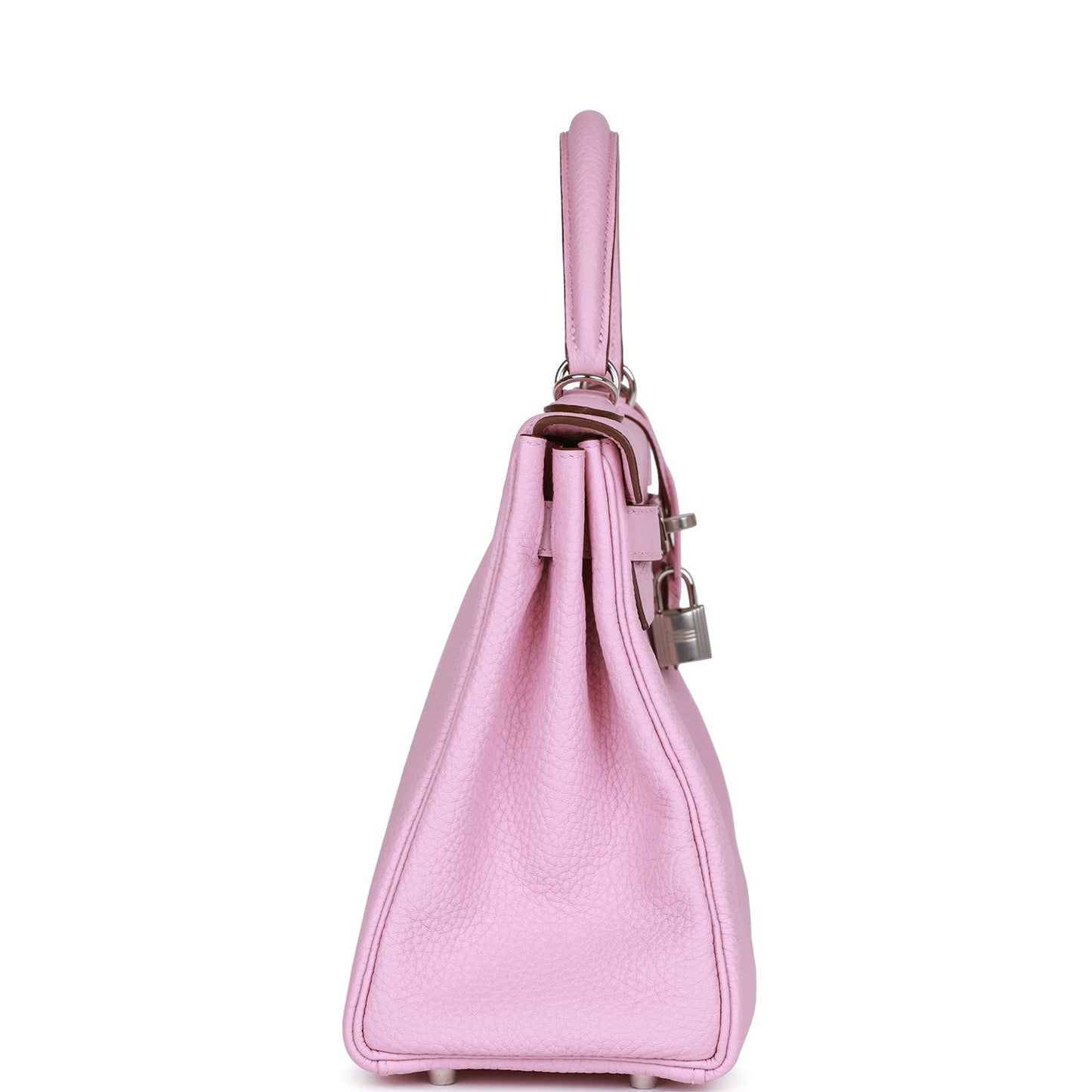 Hermes Kelly Retourne Mauve Sylvestre Clemence Palladium Hardware Handbag Travel Bag