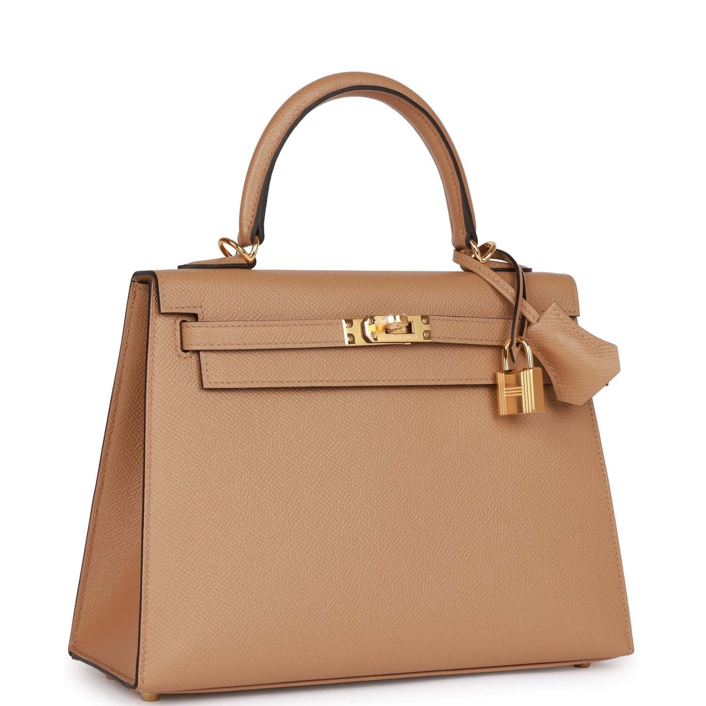 Hermes Kelly Sellier Chai Epsom Hardware Handbag Gold Travel Bag 25Cm Ghw